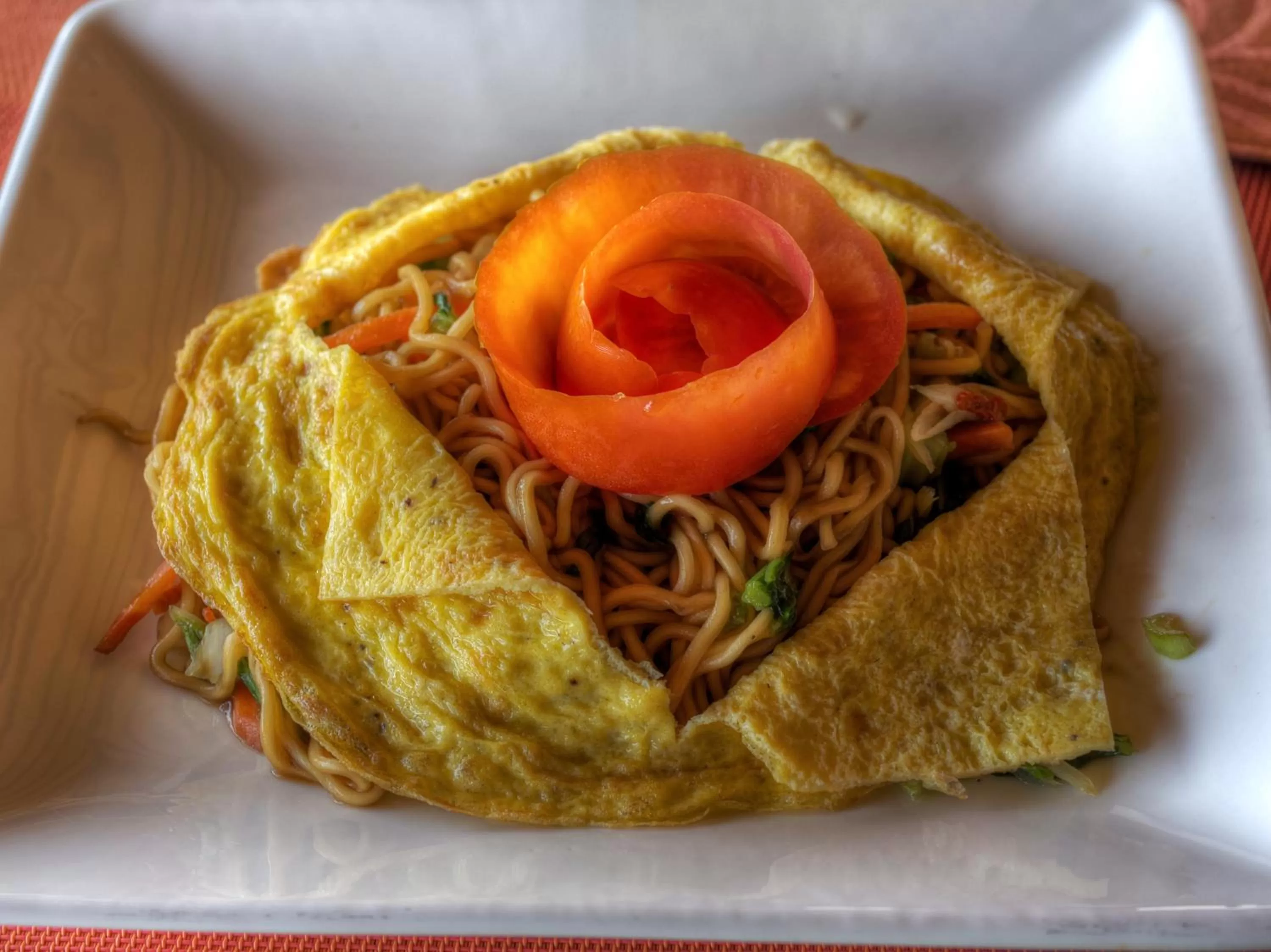 Asian breakfast in Puri Mangga Sea View Resort and Spa