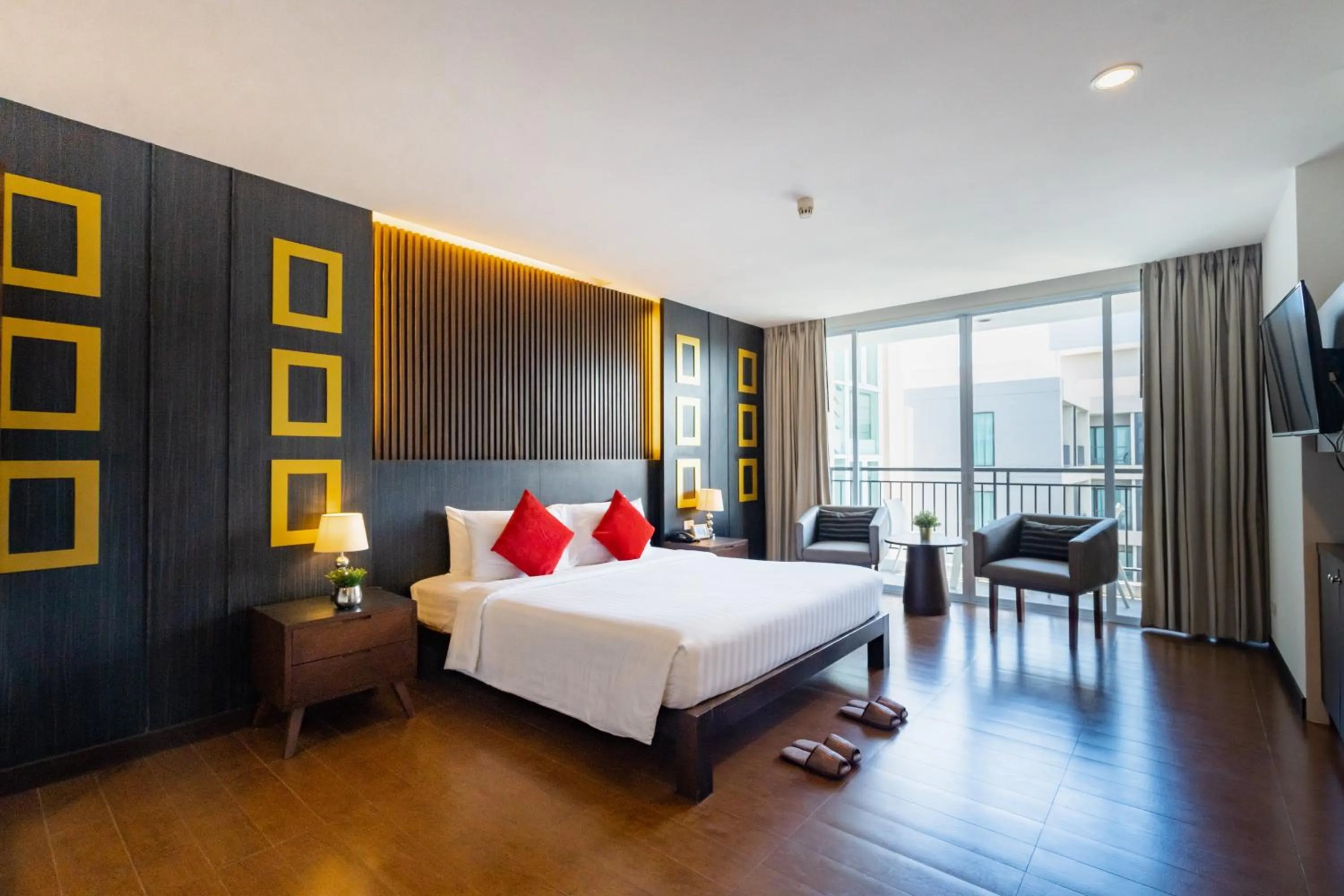 Bed in Hotel J Pattaya