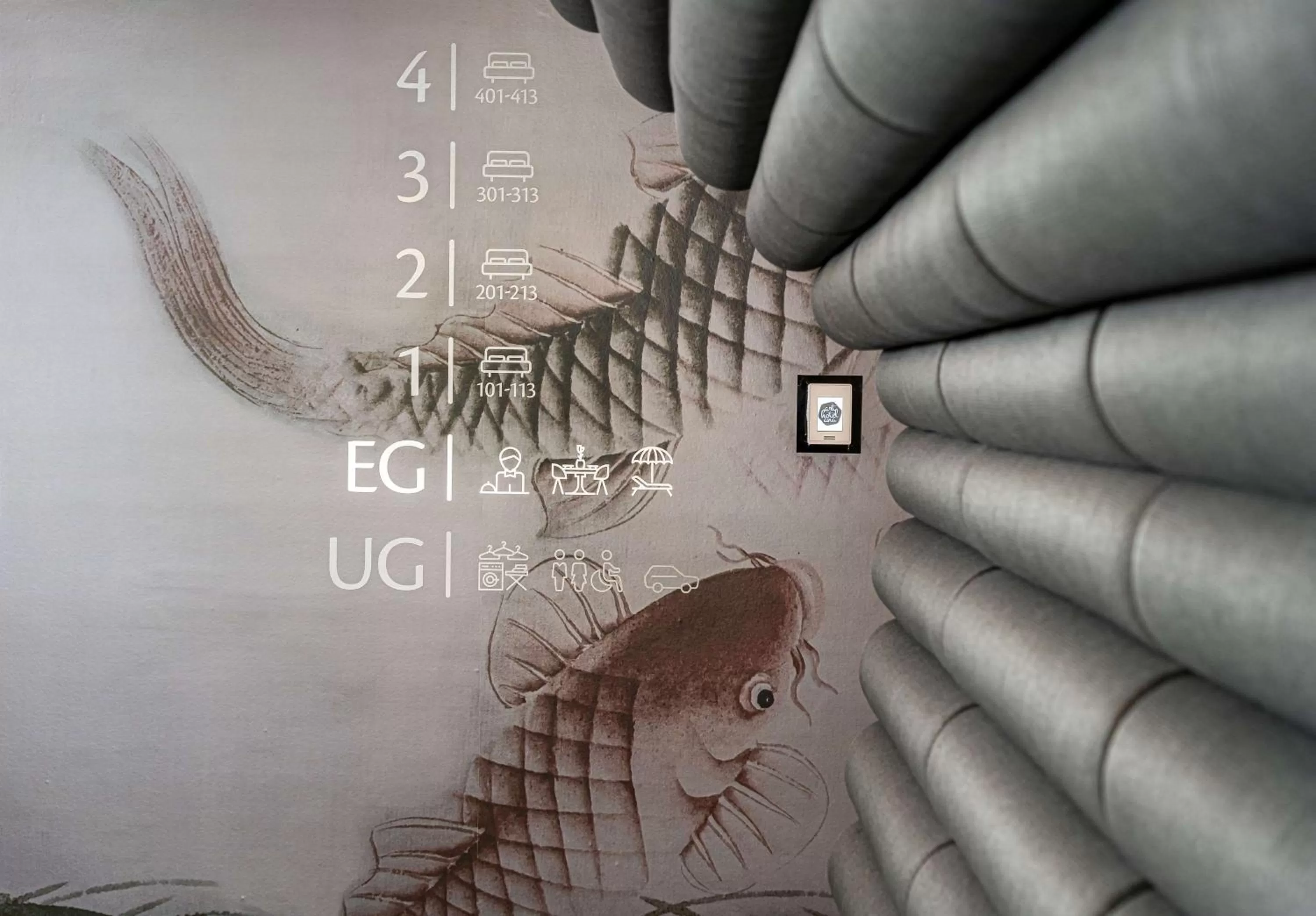 Decorative detail in elaya hotel augsburg