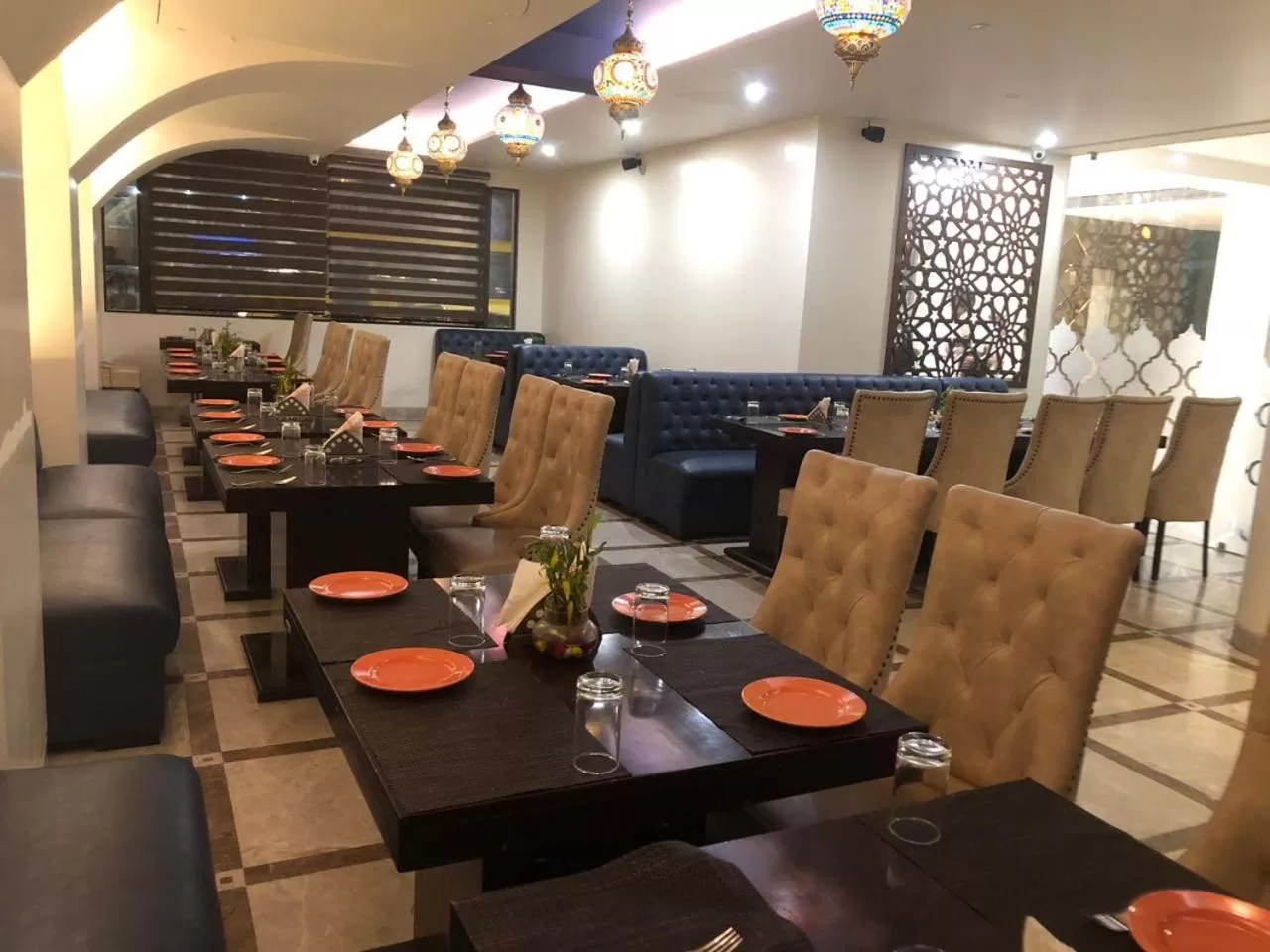 Dining area in Hotel Moti Palace