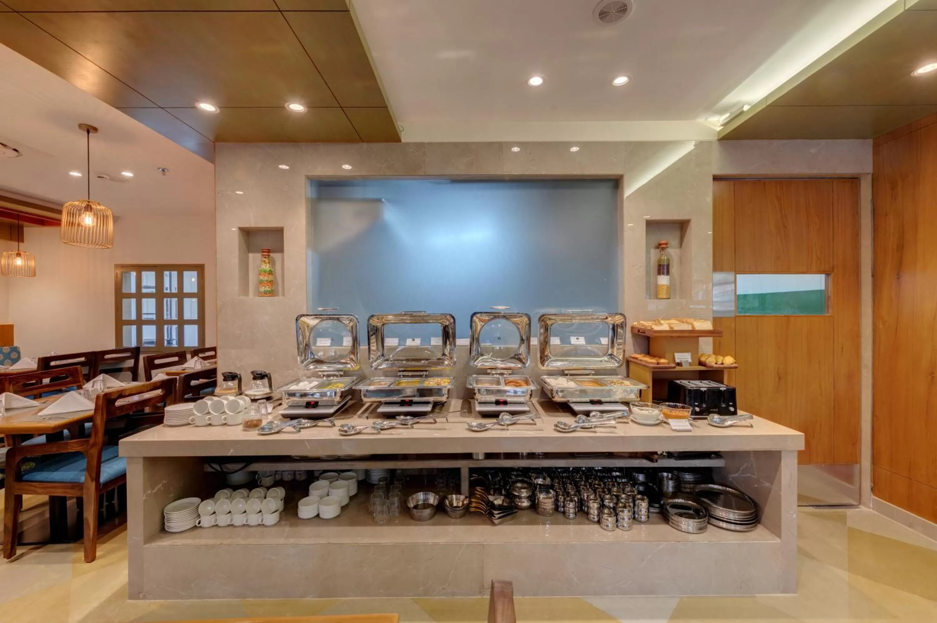 Buffet breakfast in The Beacon Hotel Vadodara