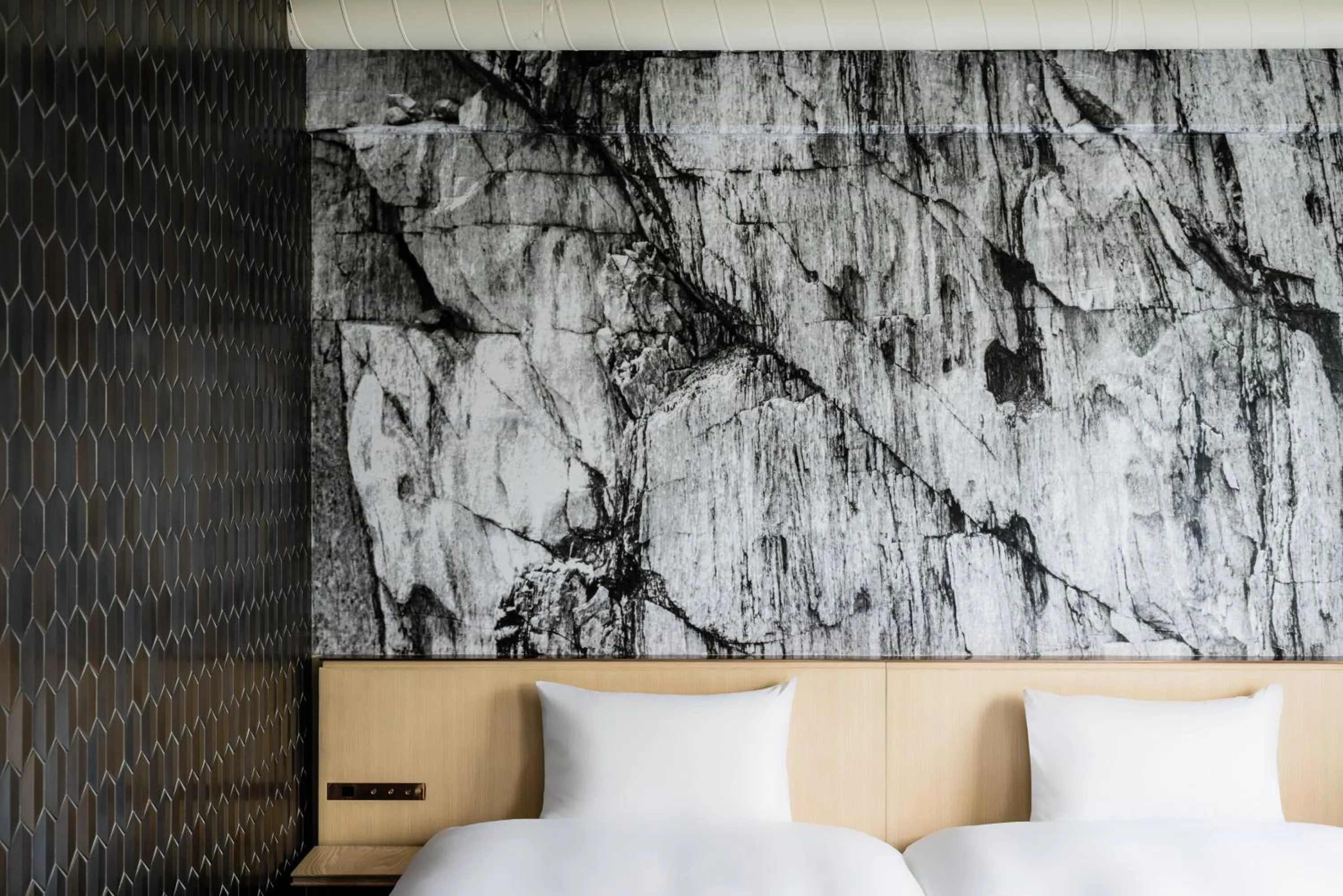 Decorative detail, Bed in Hotel Anteroom Kyoto