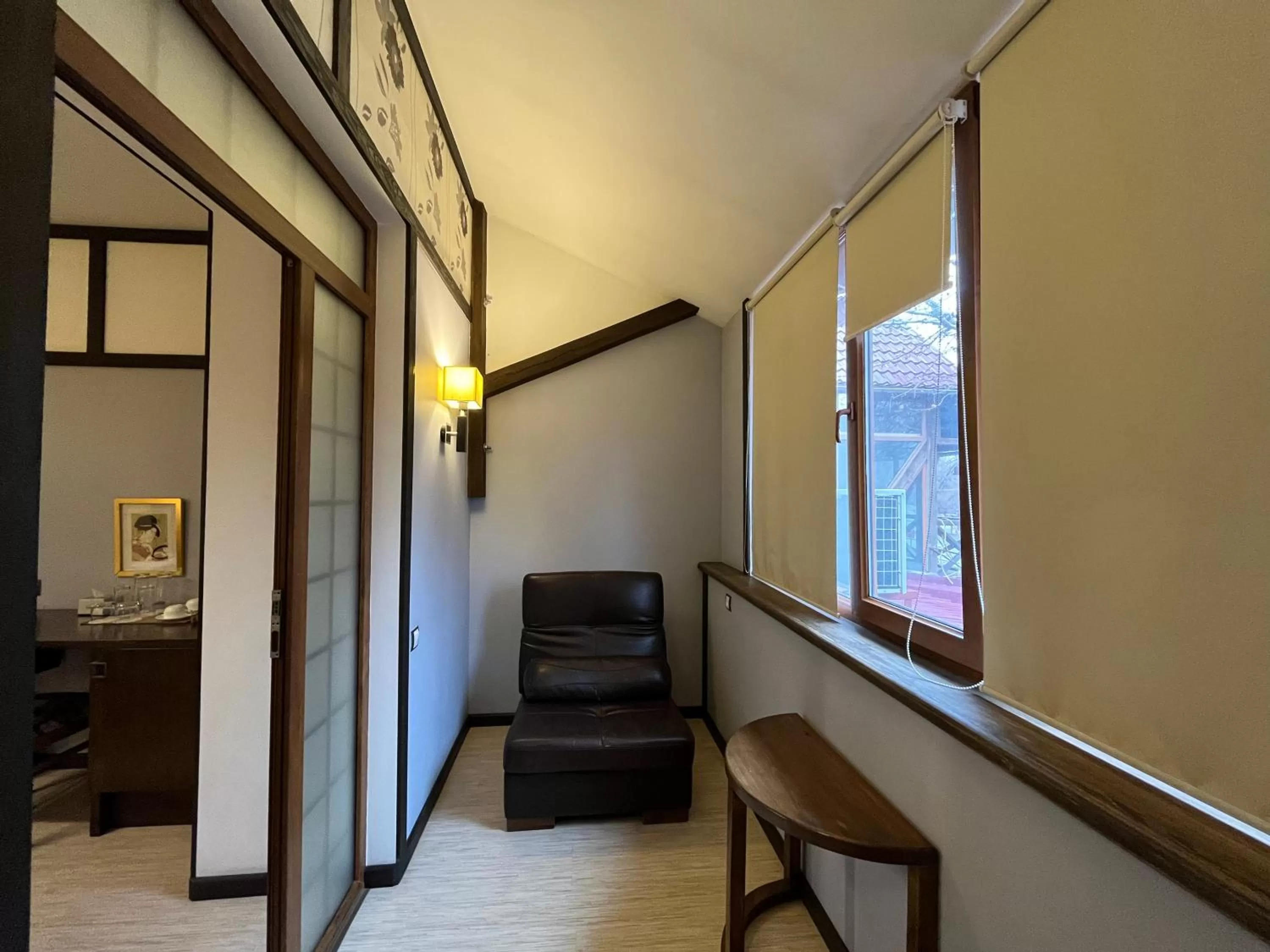 Communal lounge/ TV room in Orbita hotel Shymkent