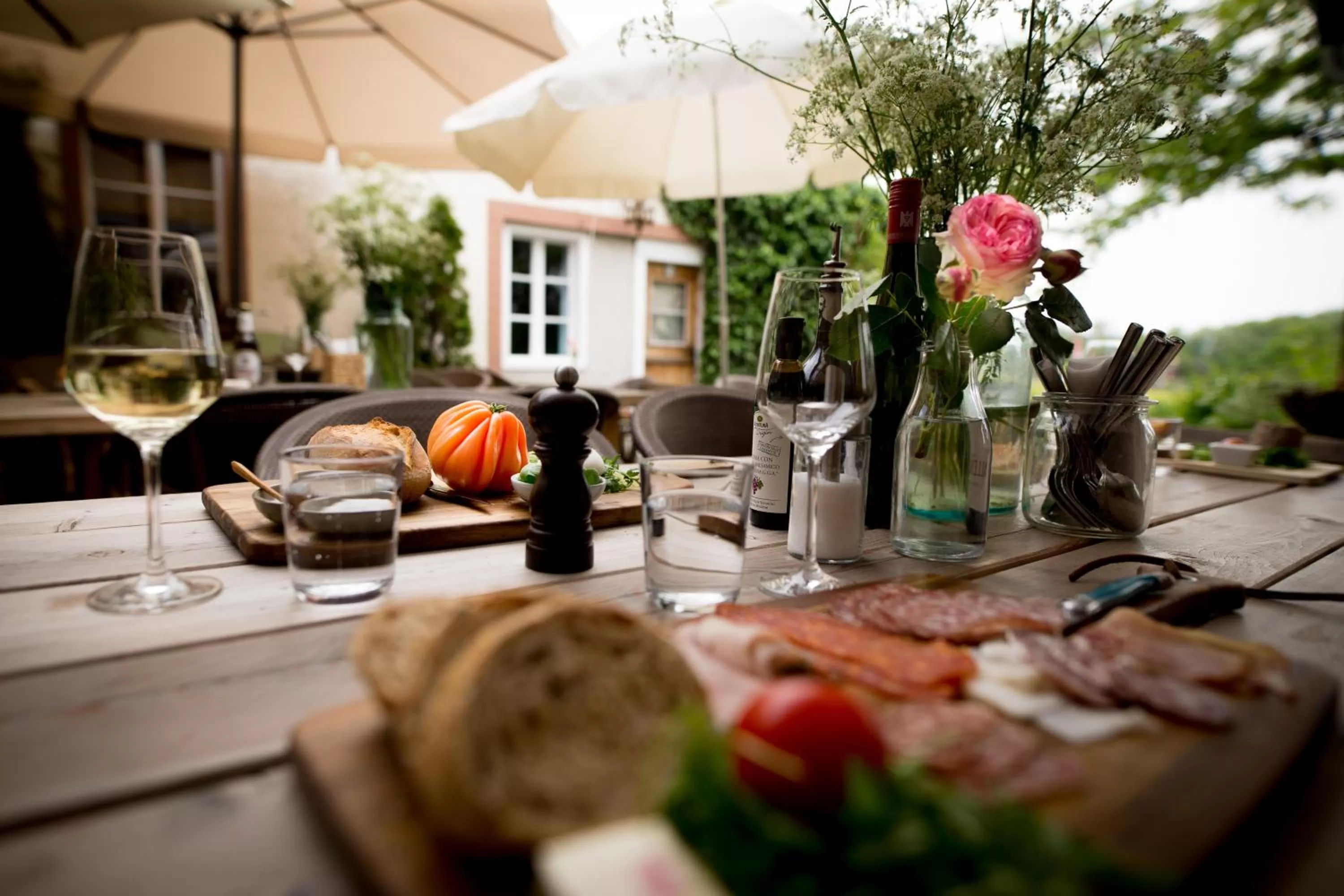 Balcony/Terrace in Liegen;schaft Guesthouse