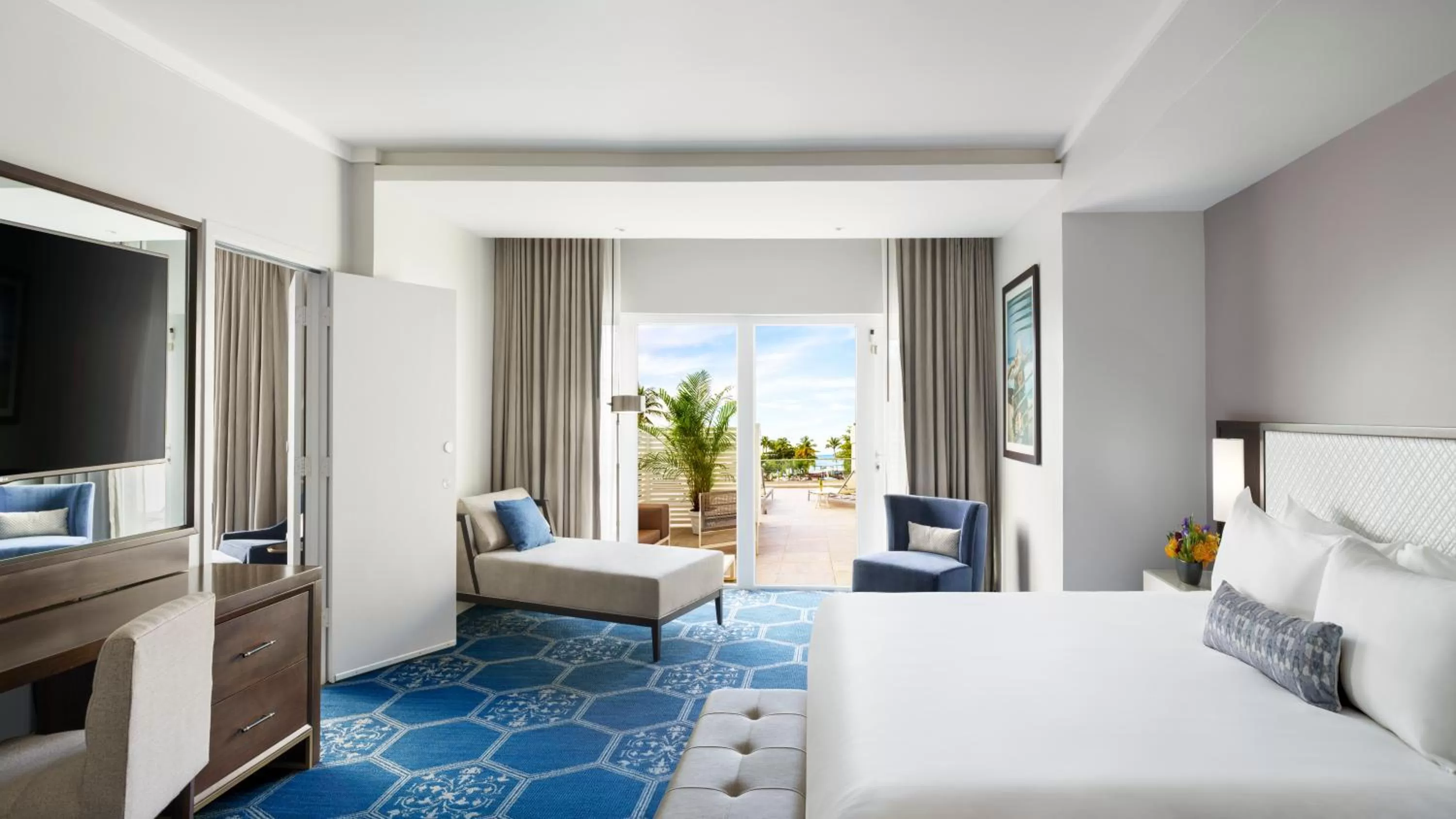 Bed in Fairmont El San Juan Hotel