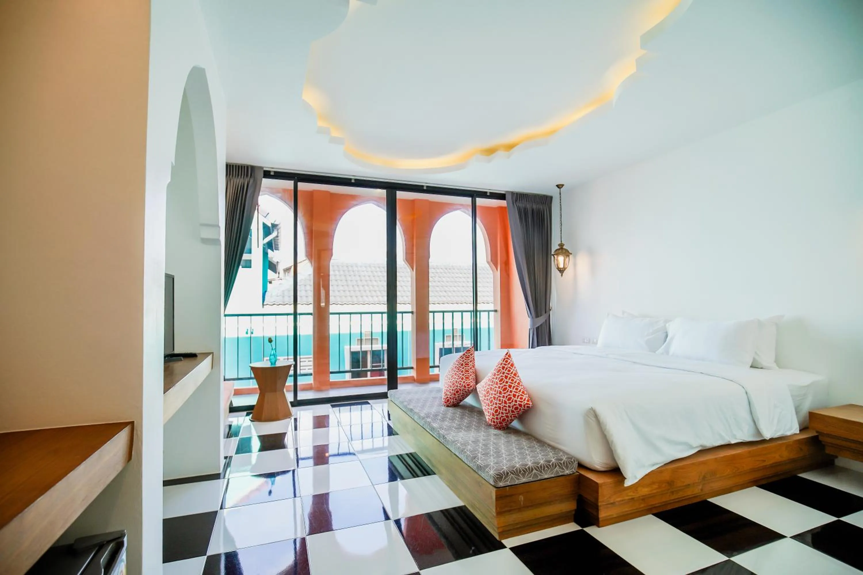 Photo of the whole room, Bed in Khaleej Mass Hotel Patong