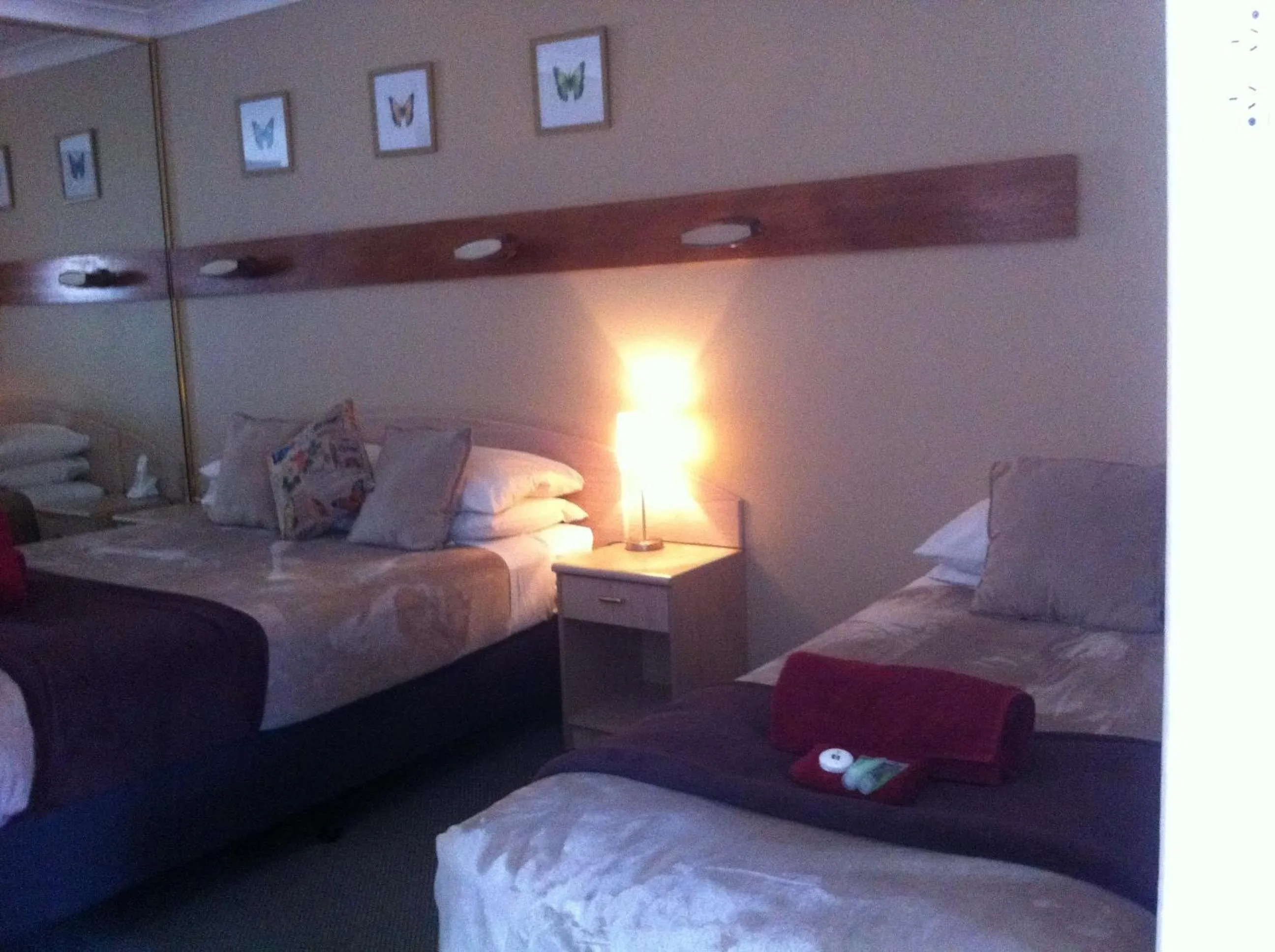 Decorative detail, Bed in Elsinor Motor Lodge