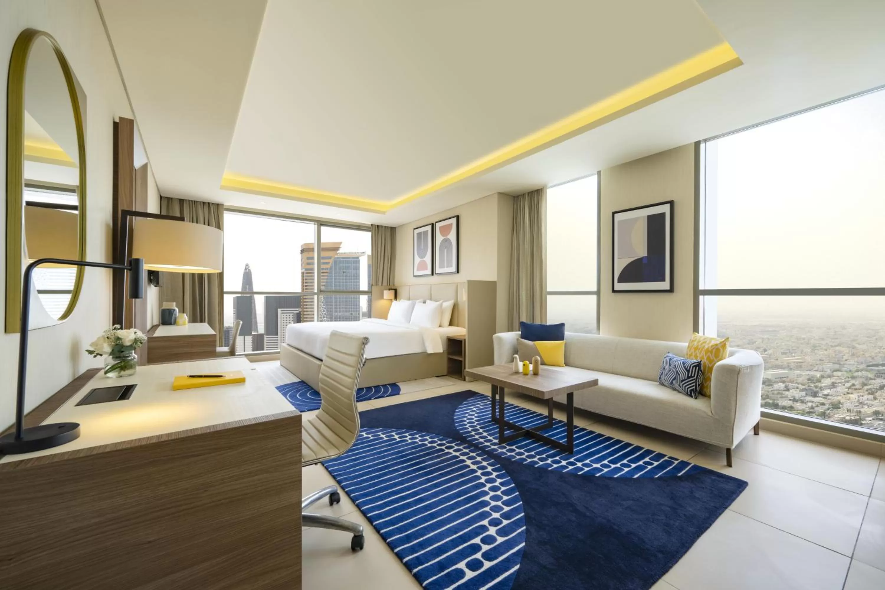 Living room in voco Doha West Bay Suites by IHG