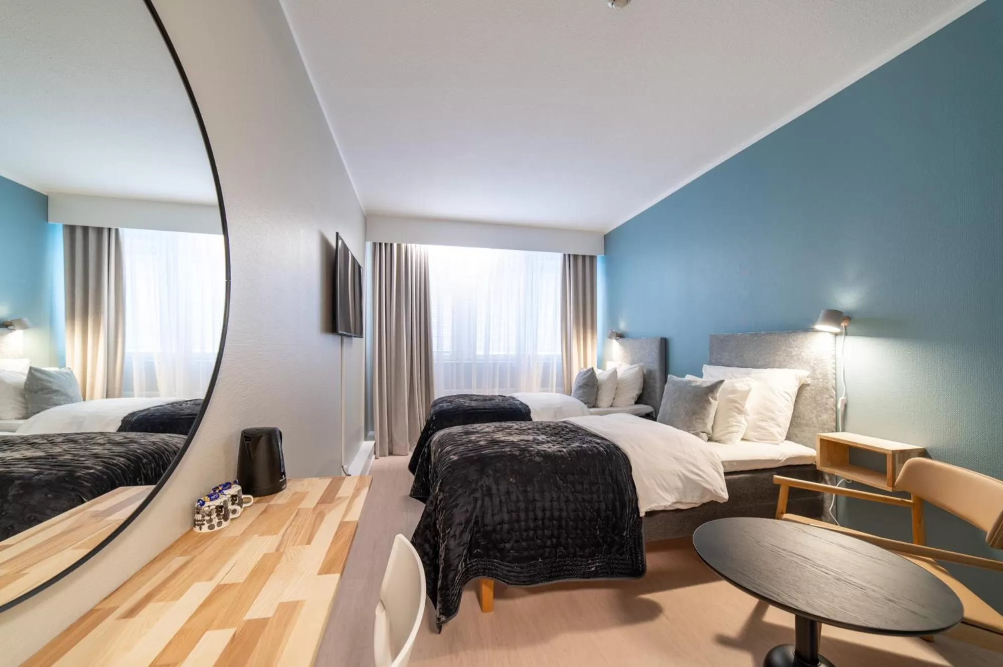 Coffee/tea facilities, Bed in Hotel Sparre