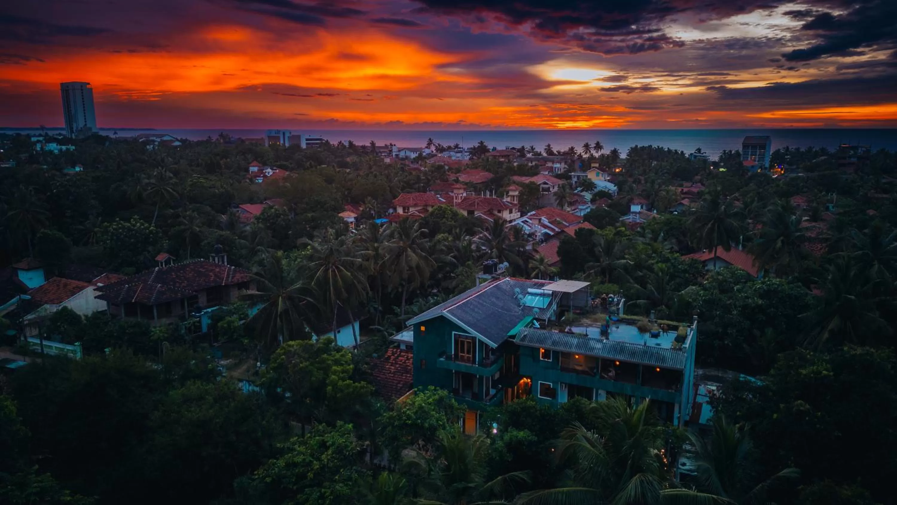 Property building, Bird's-eye View in Summer Side