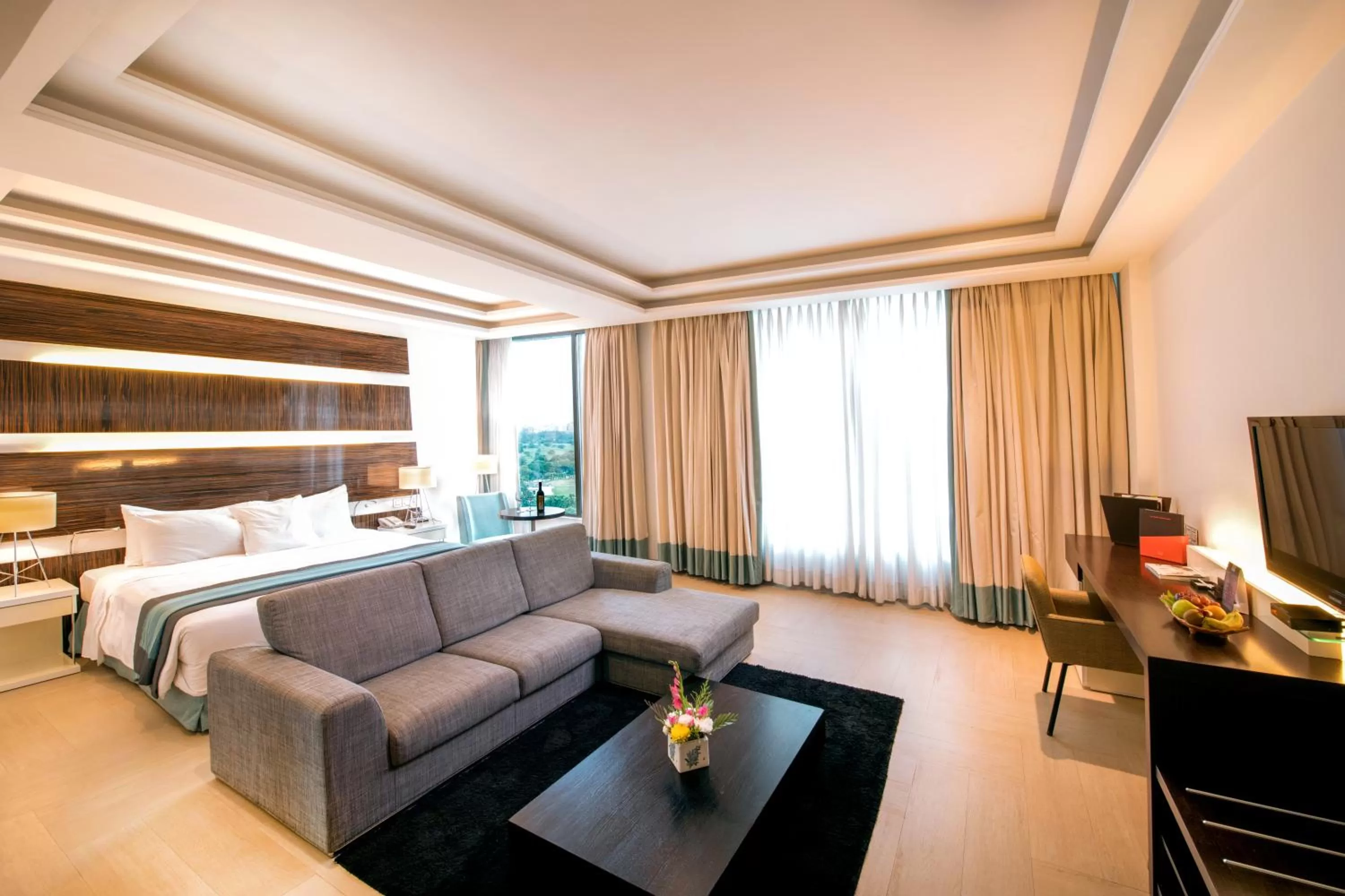 Living room, Bed in Welcomhotel by ITC Hotels, Dwarka, New Delhi