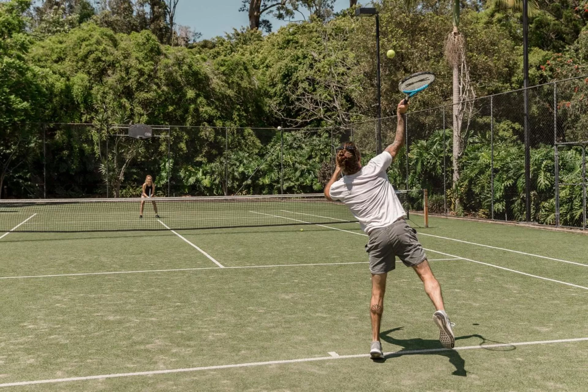 Tennis court in Charlesworth Bay Beach Resort