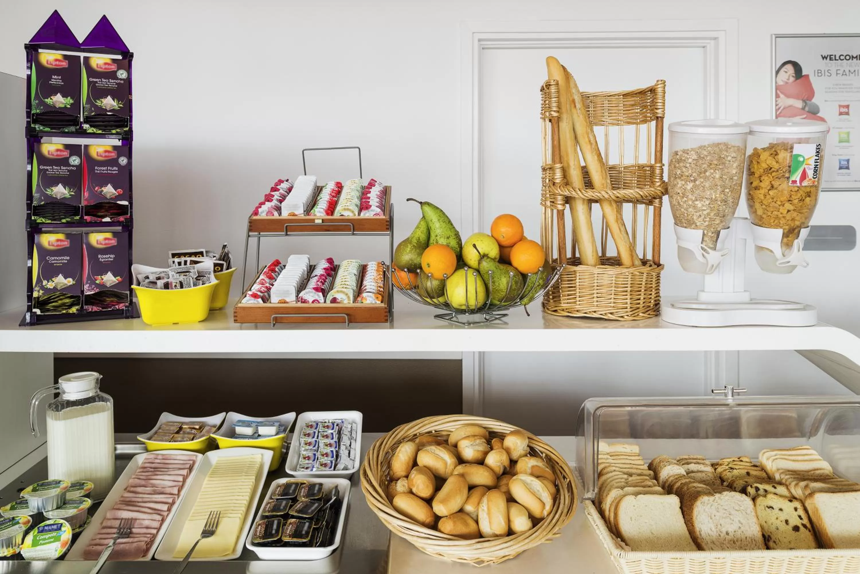 Buffet breakfast in ibis Budget Luxembourg Sud