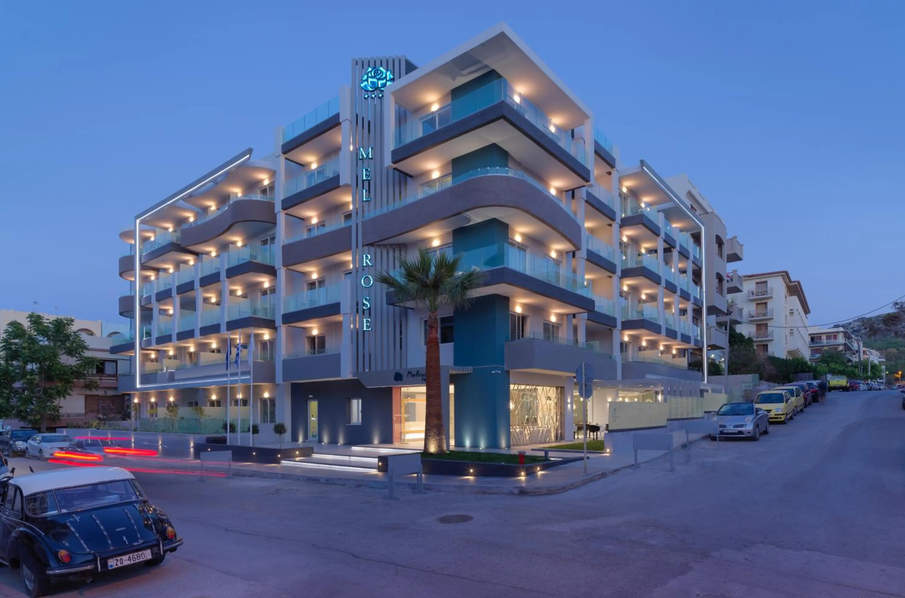 Facade/entrance in Melrose Rethymno by Mage Hotels