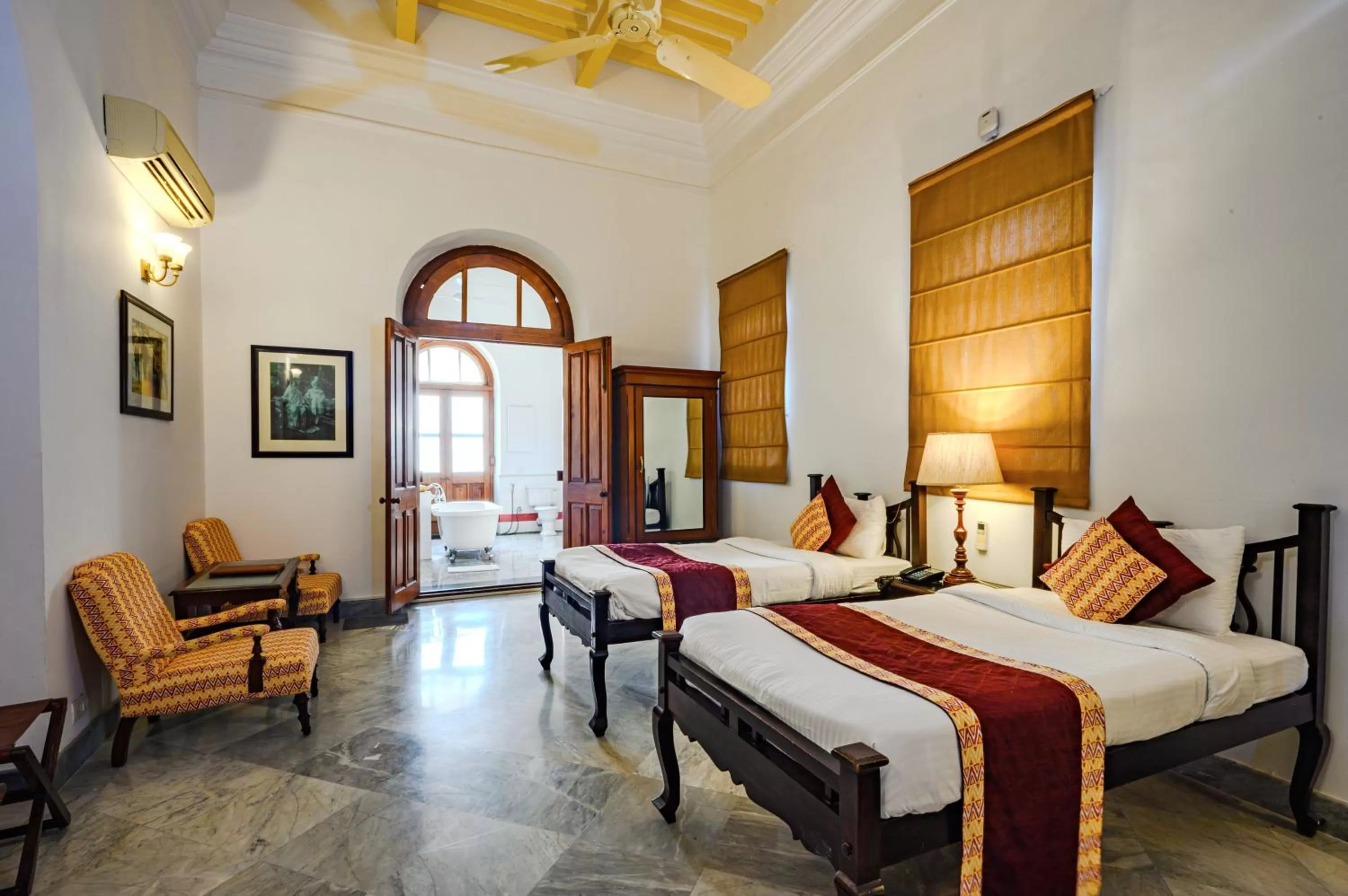Bed in Neemrana's - Baradari Palace