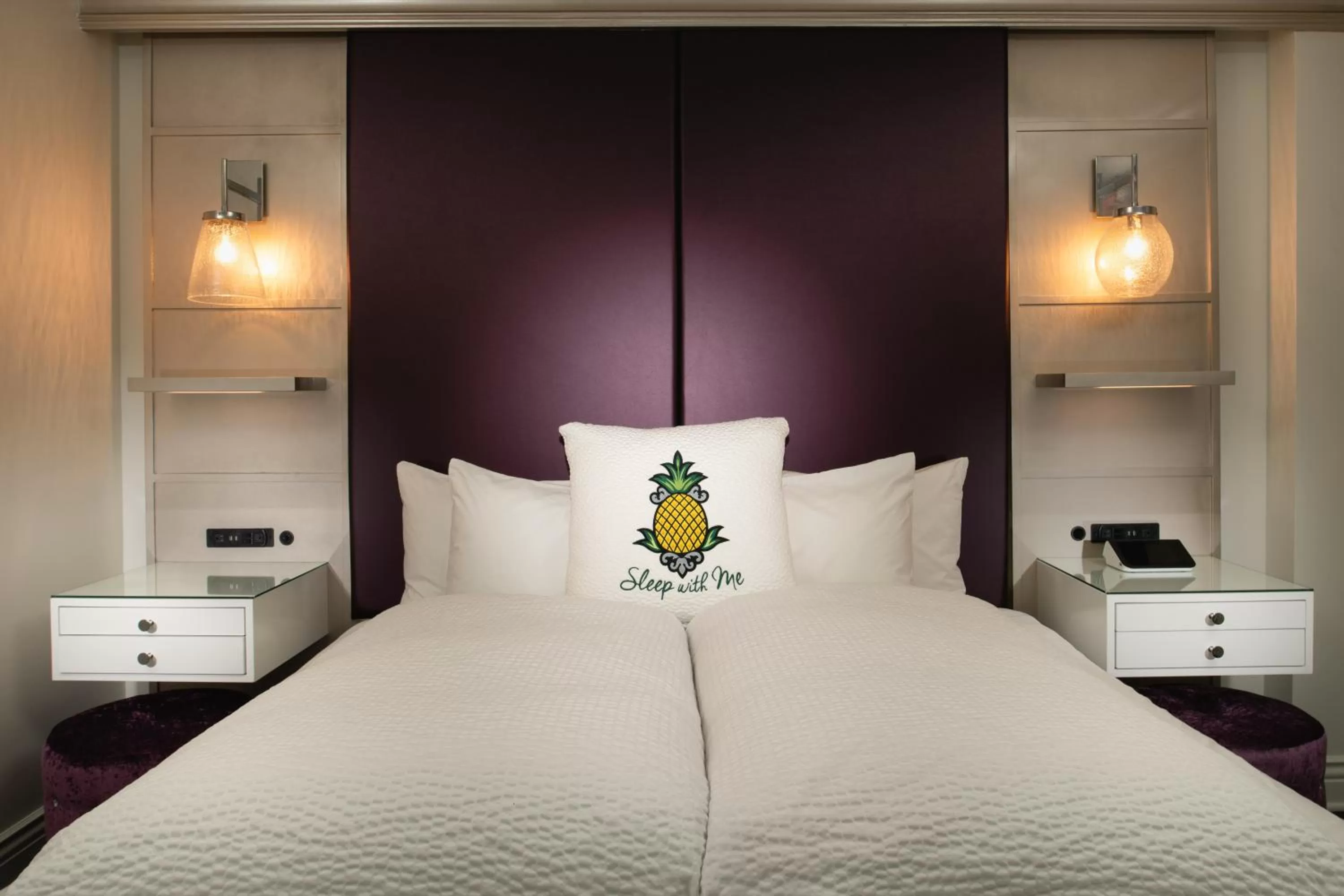 Bed in Staypineapple, An Artful Hotel, Midtown New York