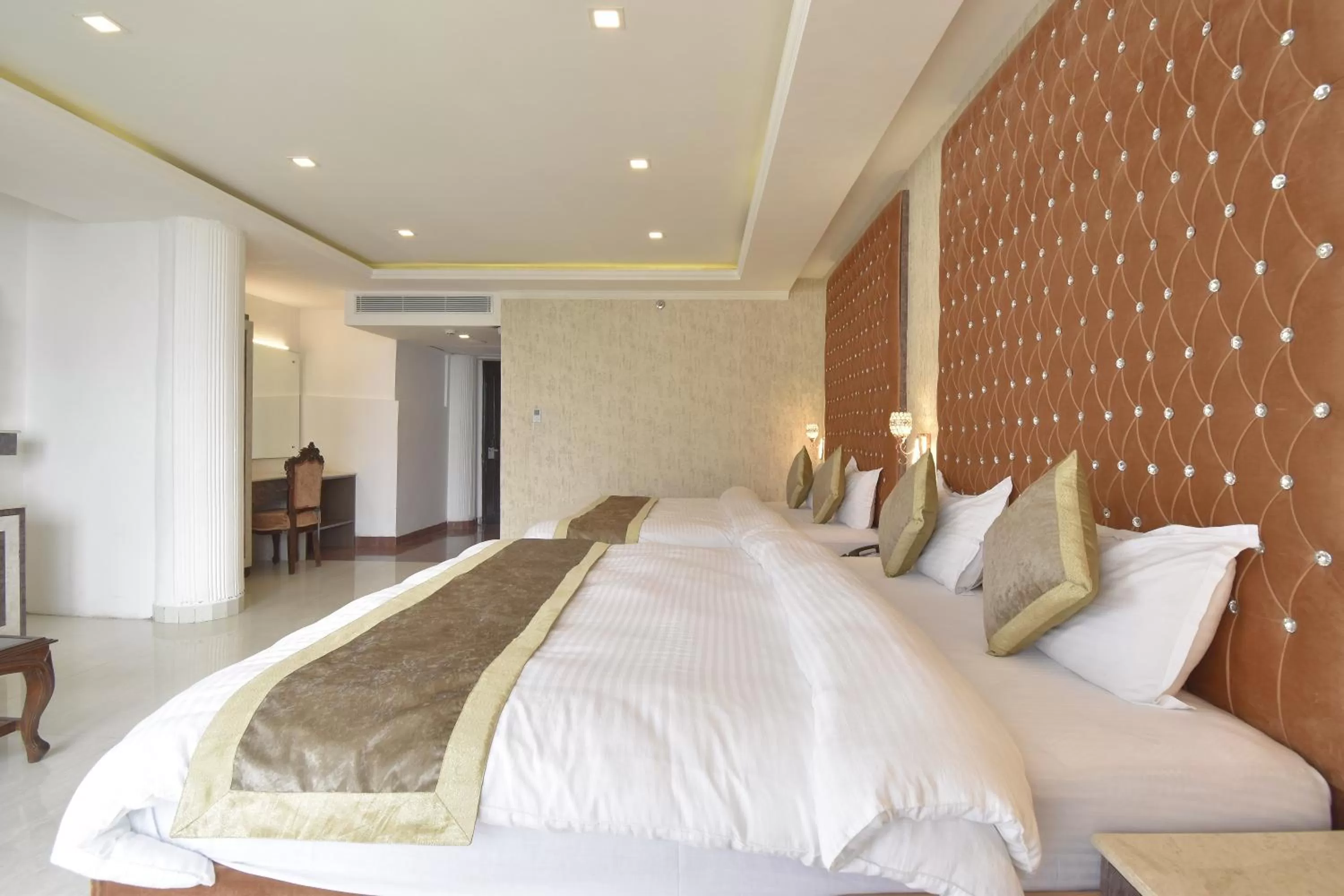 Bed in The Royal Castle AC Centralized