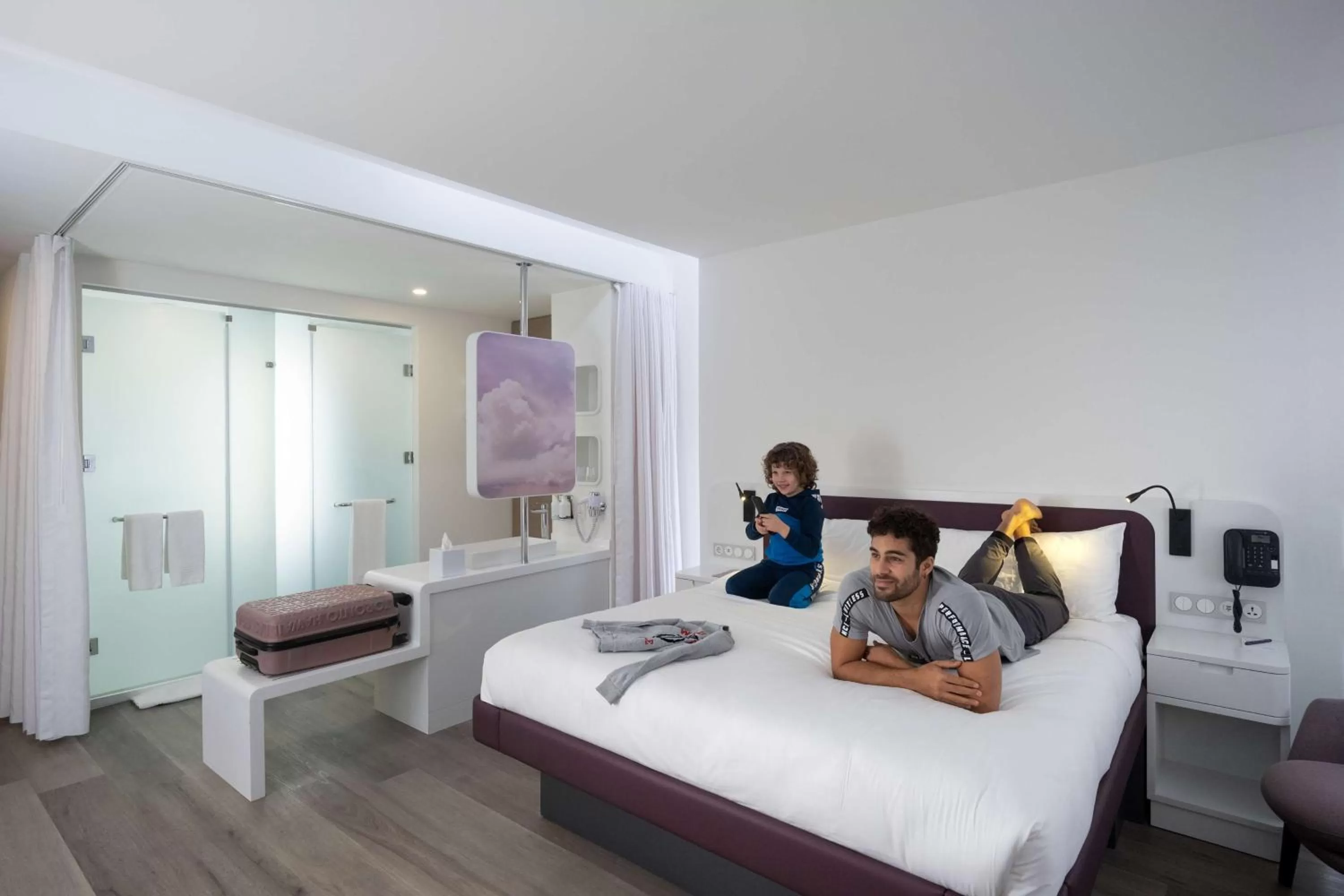 Bedroom, Bed in YOTELAIR Istanbul Airport, Duty free - International Transit area