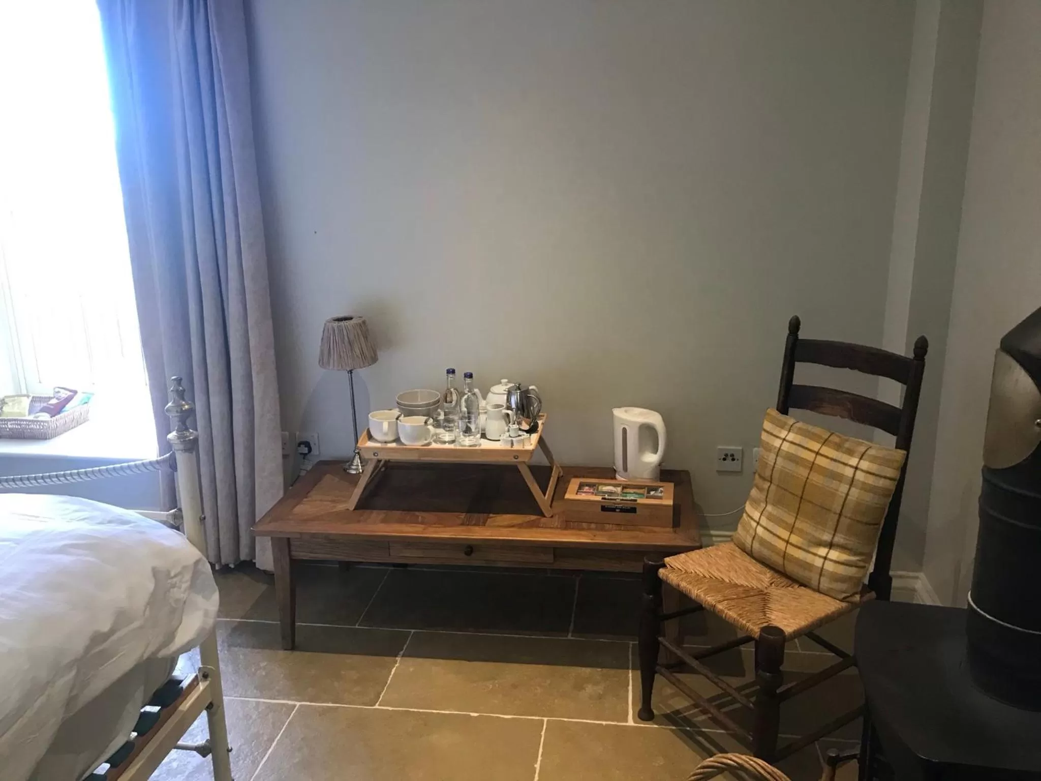 Bed in The Farmhouse at Bodnant Welsh Food