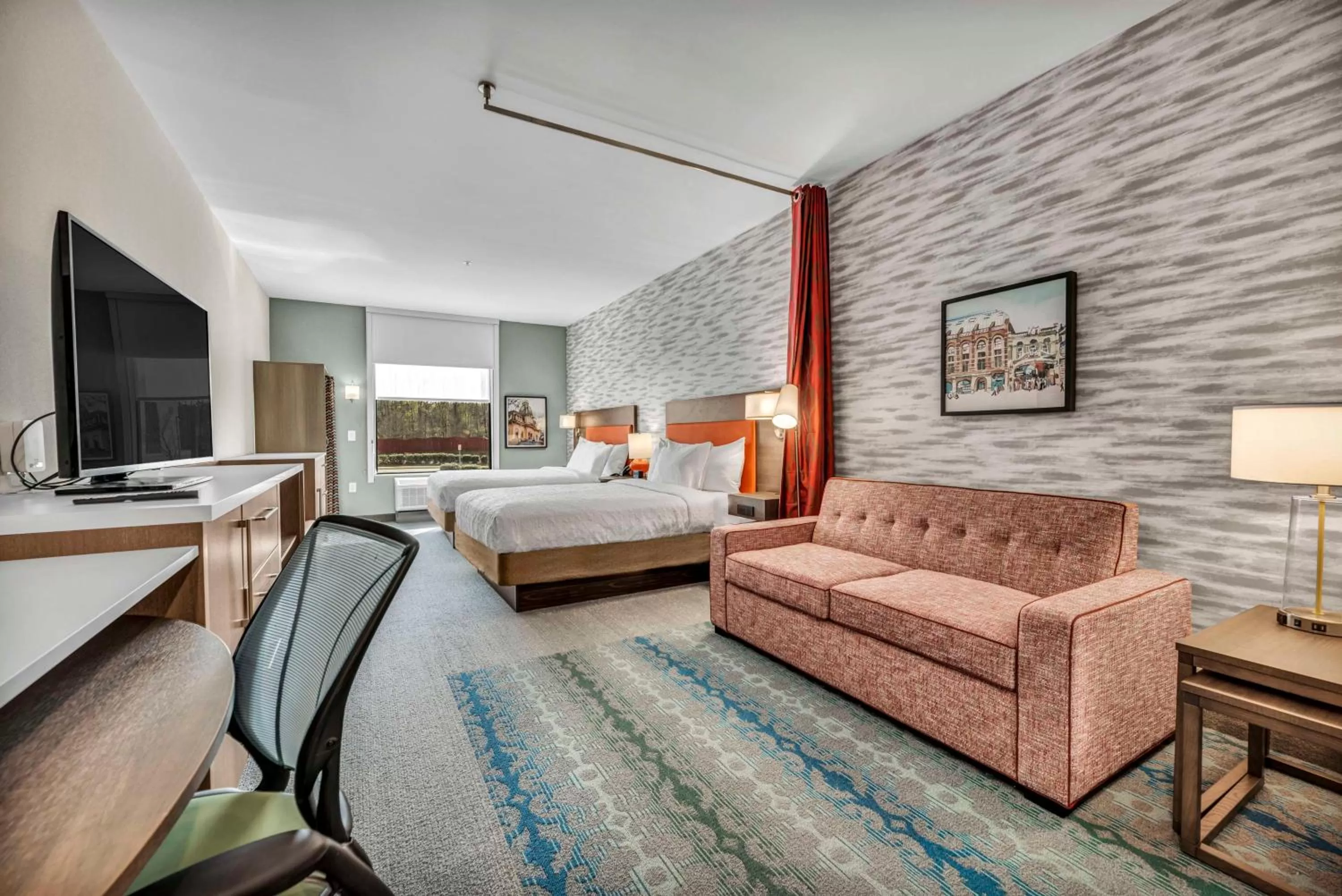 Bed in Home2 Suites by Hilton Raleigh West Lenovo Center