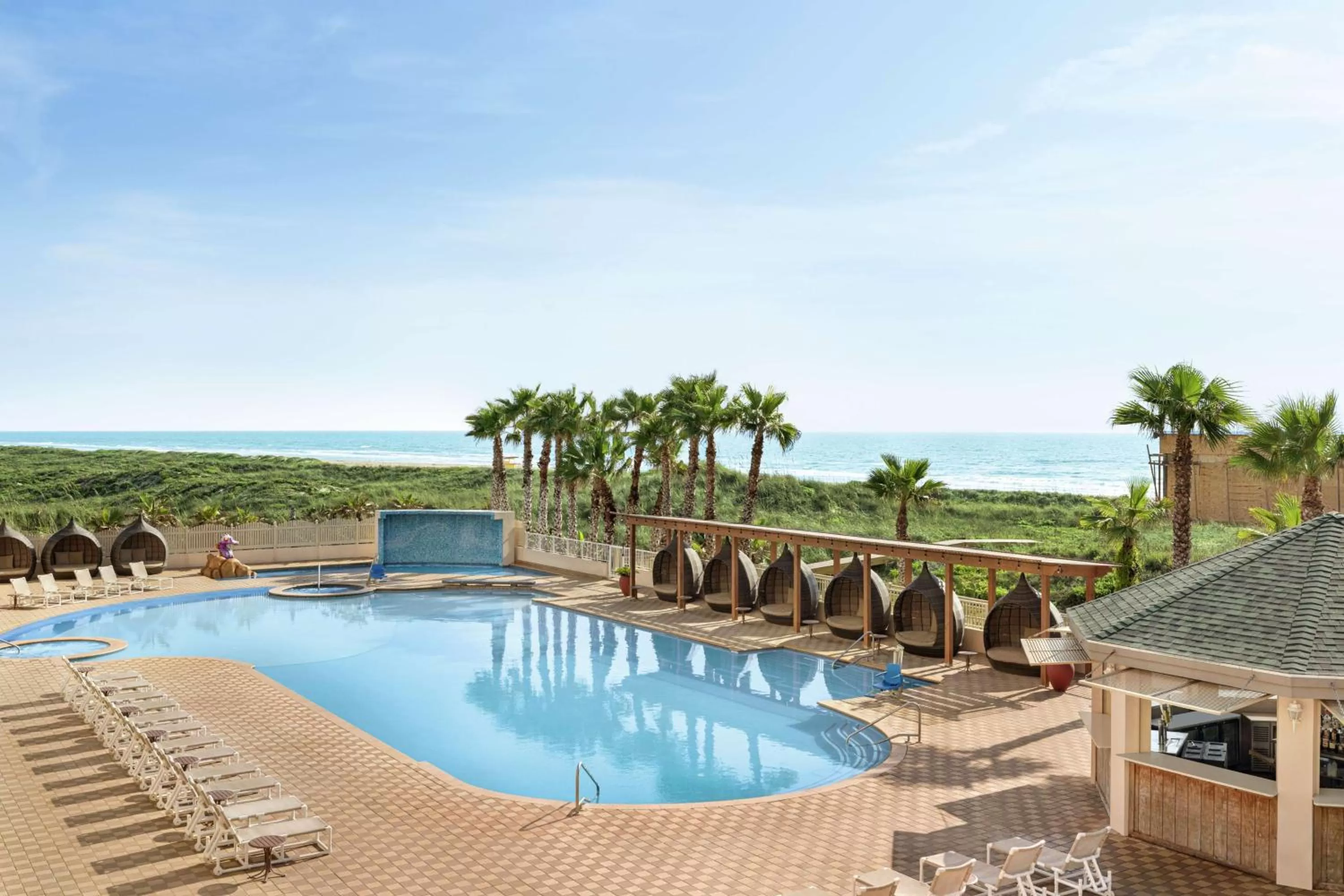 Pool view in Hilton Garden Inn South Padre Island Beachfront