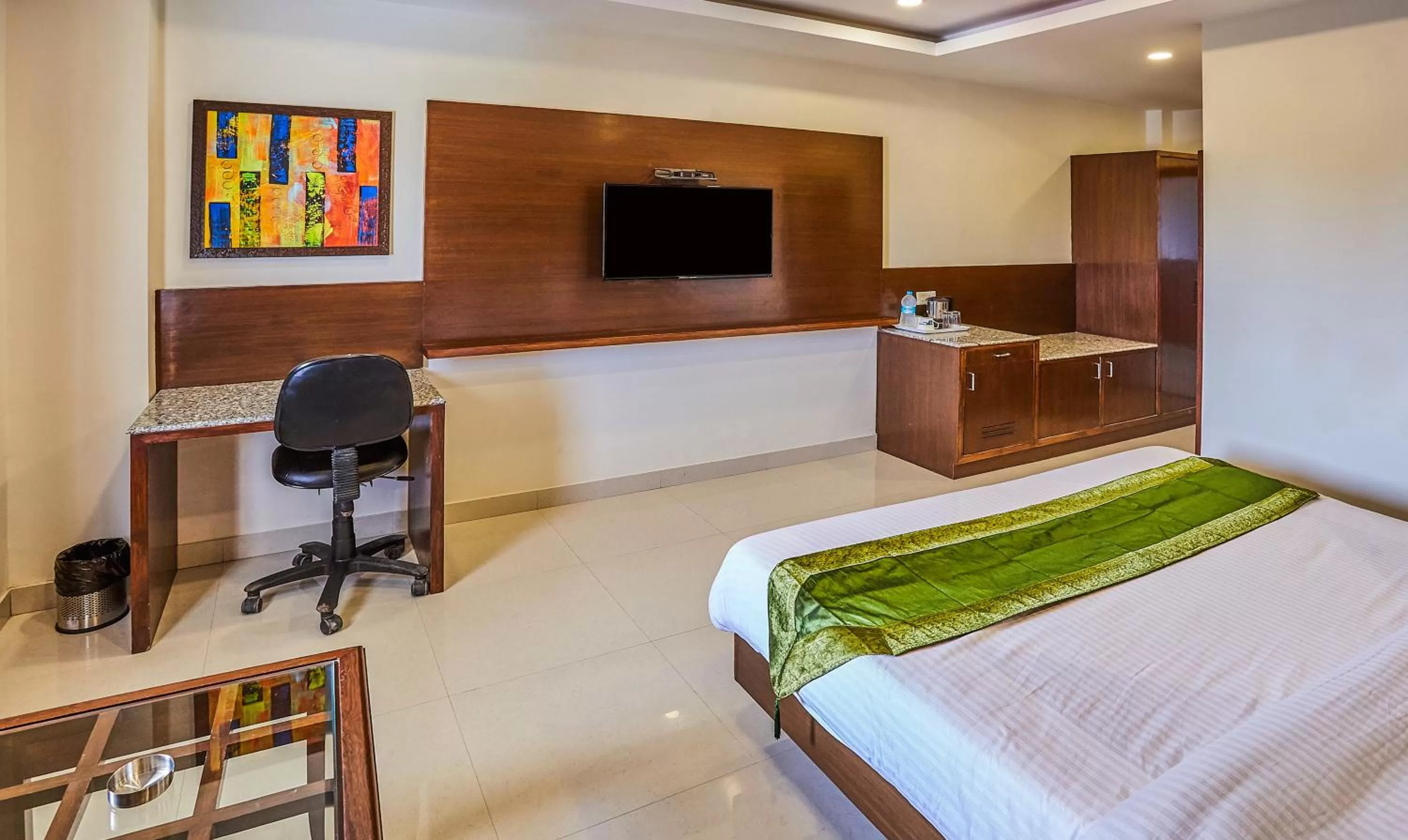 Bedroom, Bed in Treebo Grand Legacy Elite With Roof Top Cafe