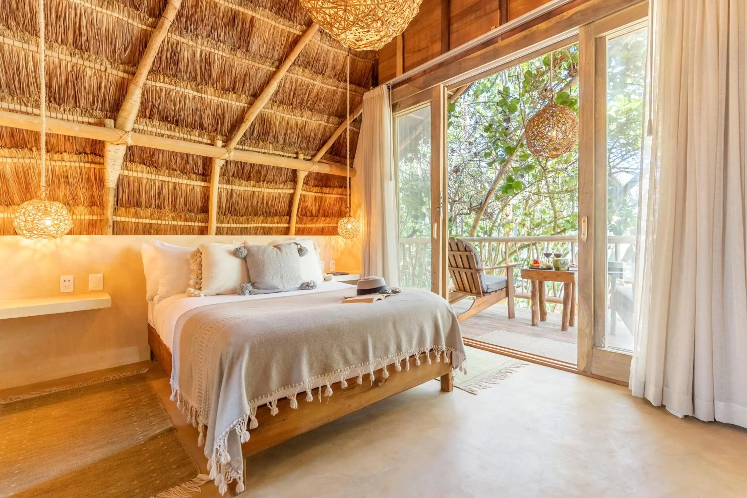 Bed in Ahau Tulum - Beachfront Hotel