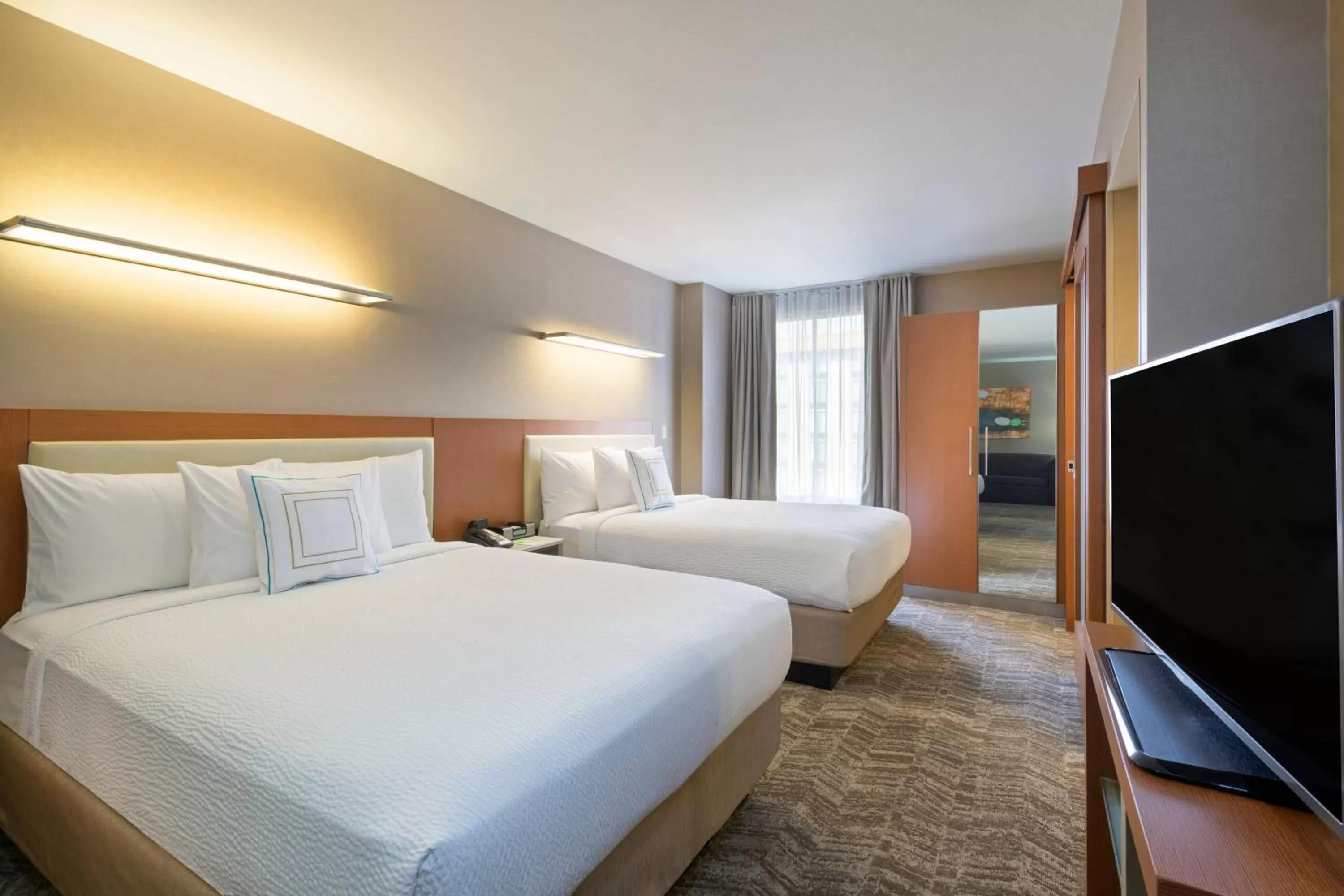 Photo of the whole room, Bed in SpringHill Suites Louisville Downtown