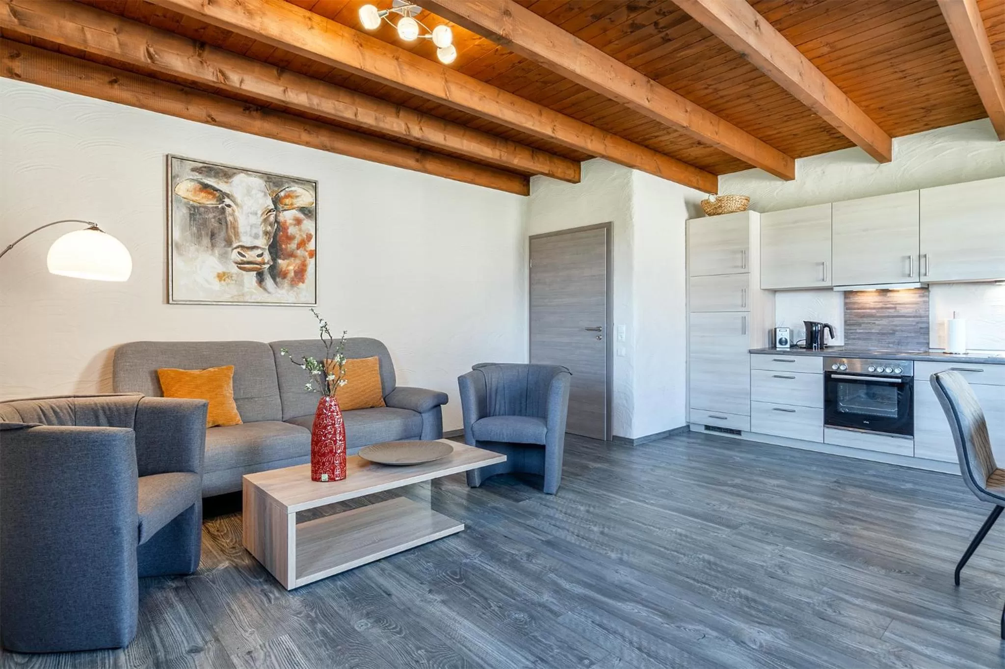 Kitchen or kitchenette in Villa Moorstern am Badesee Tannenhausen