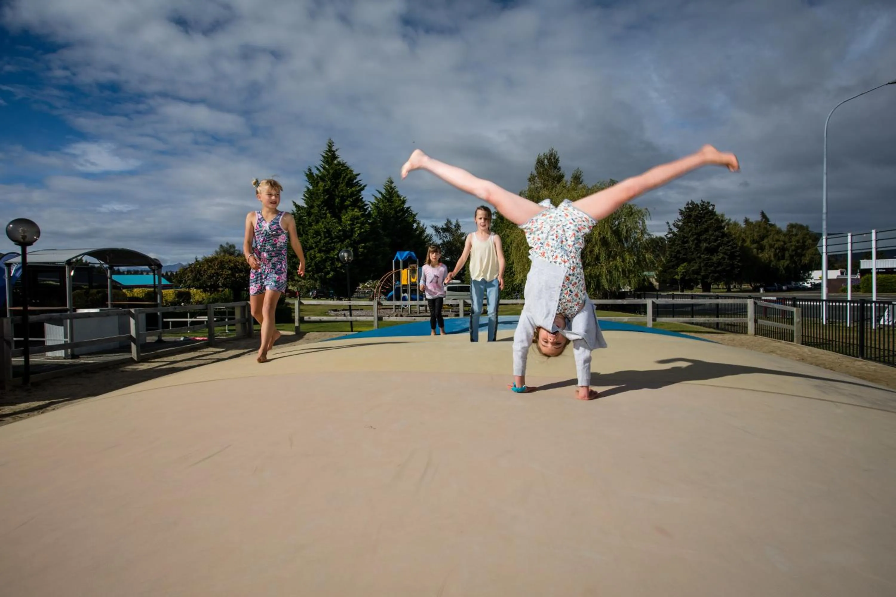 Children play ground in Te Anau Top 10 Holiday Park and Motels