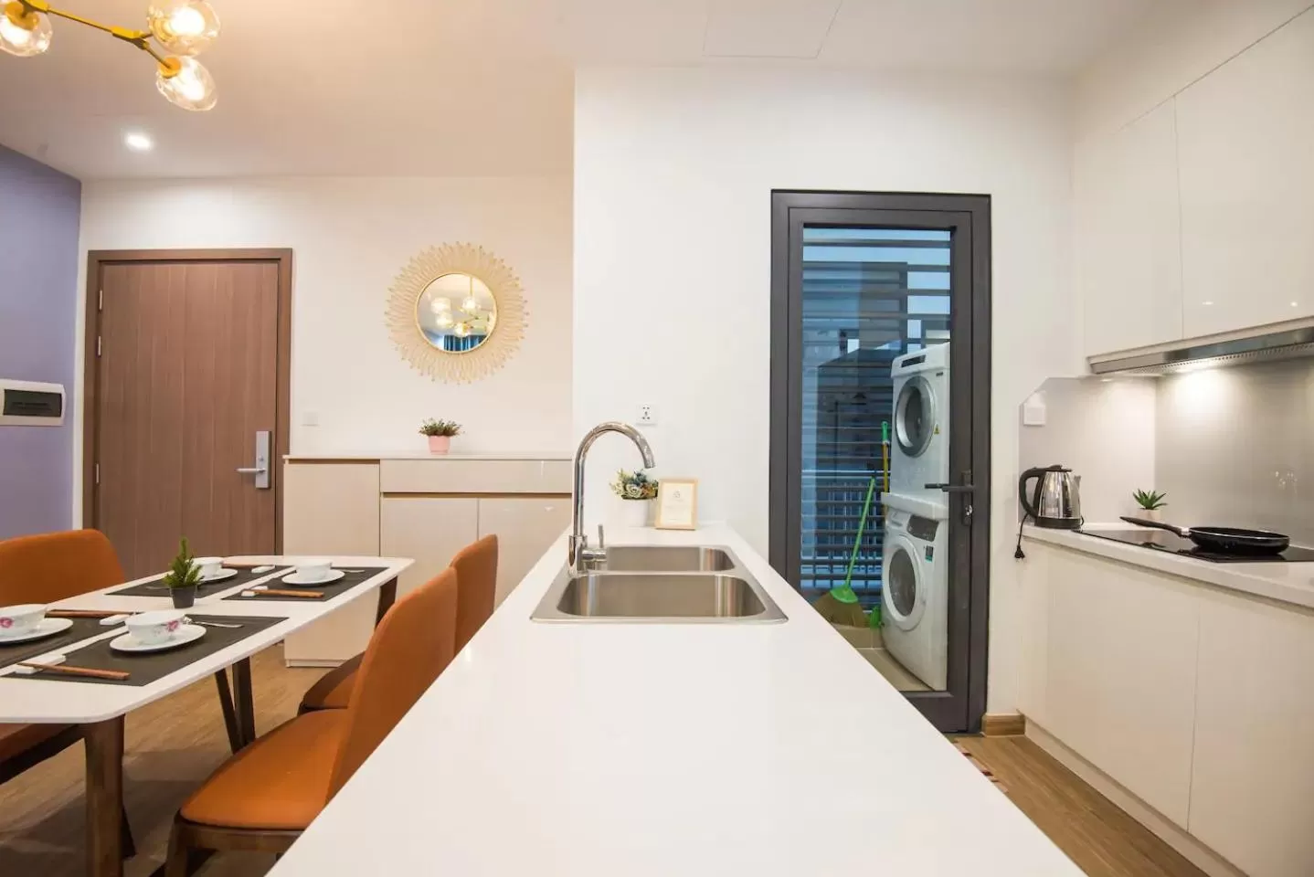 Kitchen/Kitchenette in Vinhomes Skylake Apartment - by Bayhomes