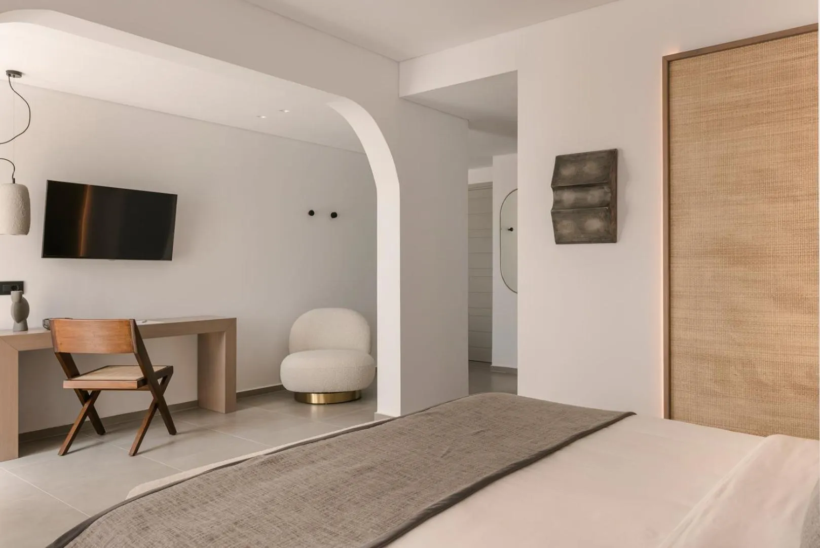 Bedroom, Bed in Grace Mykonos