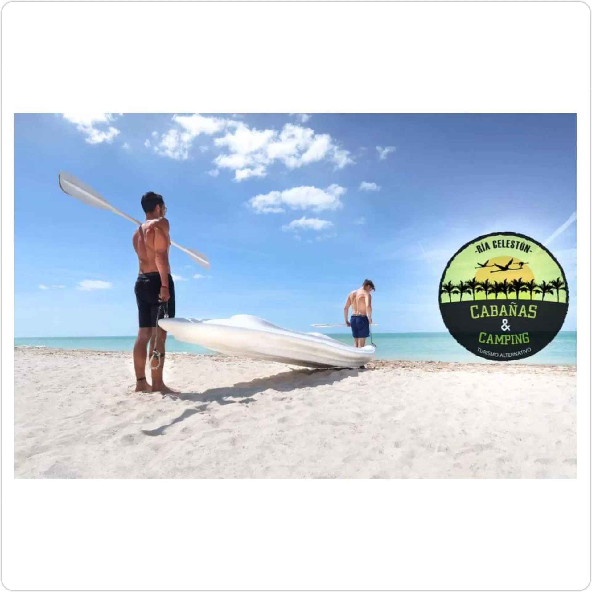 Canoeing, Beach in Cabañas Camping Ria Celestun