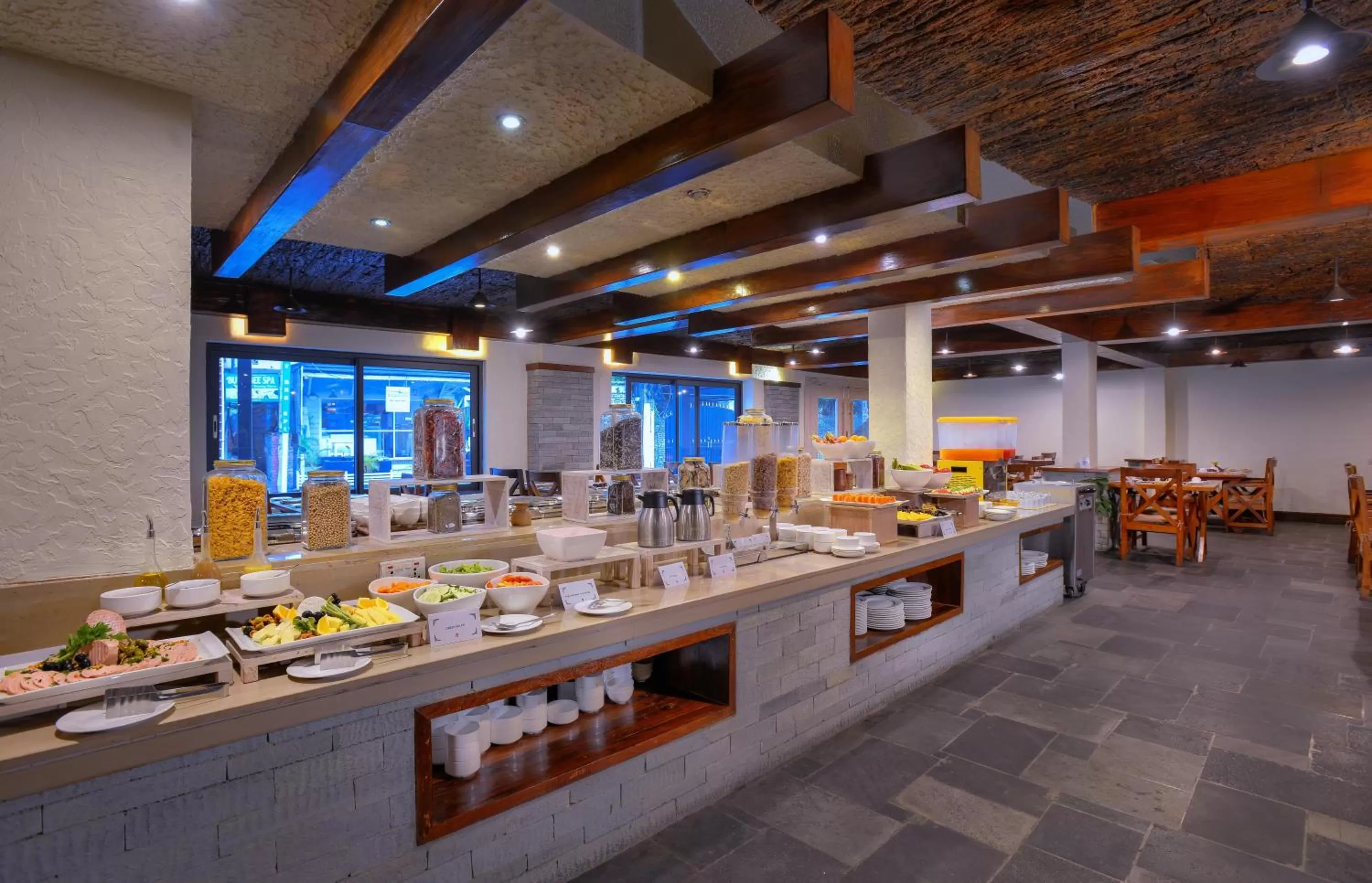 Buffet breakfast in Hotel Barahi Pokhara