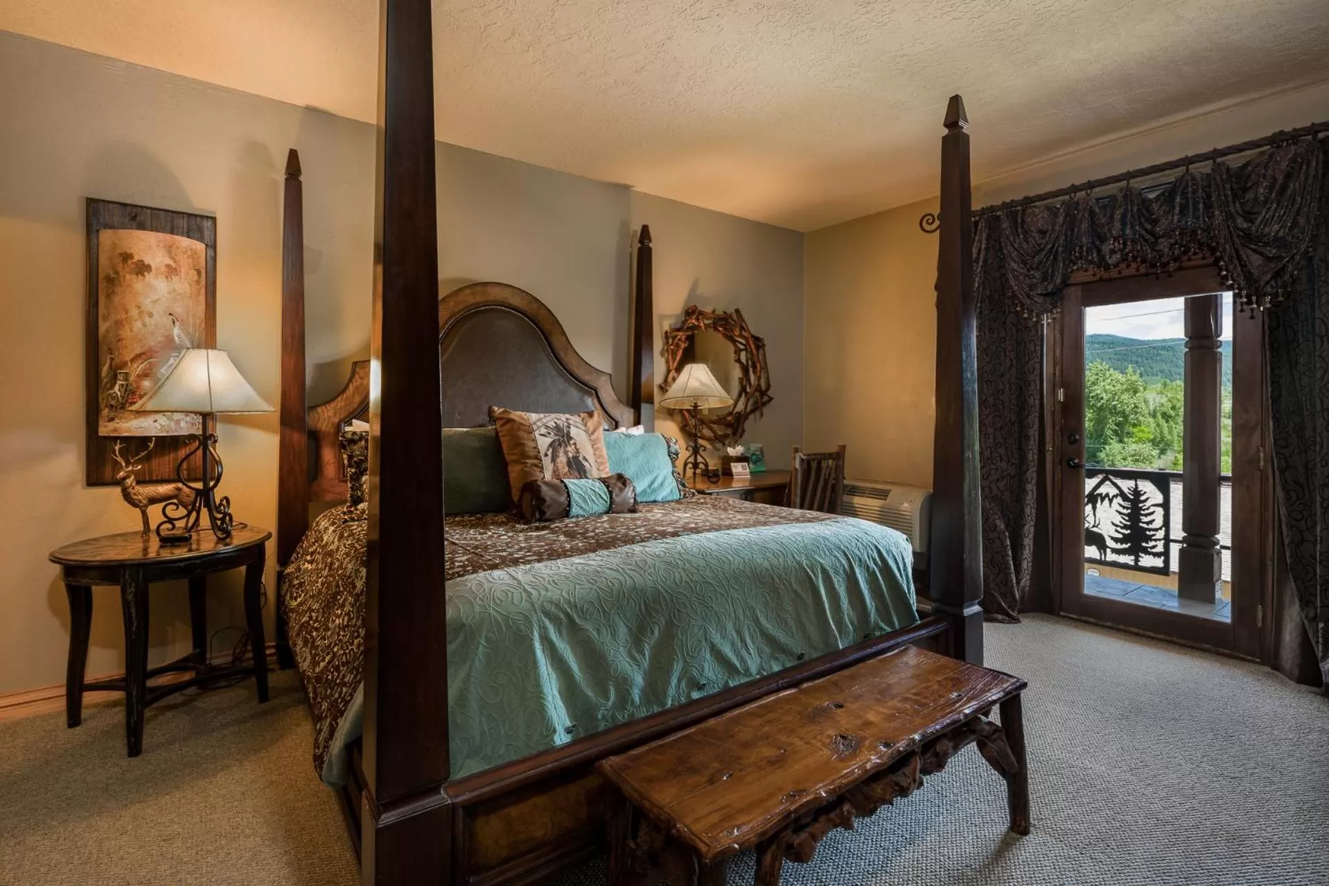 Bed in Main St Loft Overlooking Train Yard - Lofts Sterling & Sage - Toltec