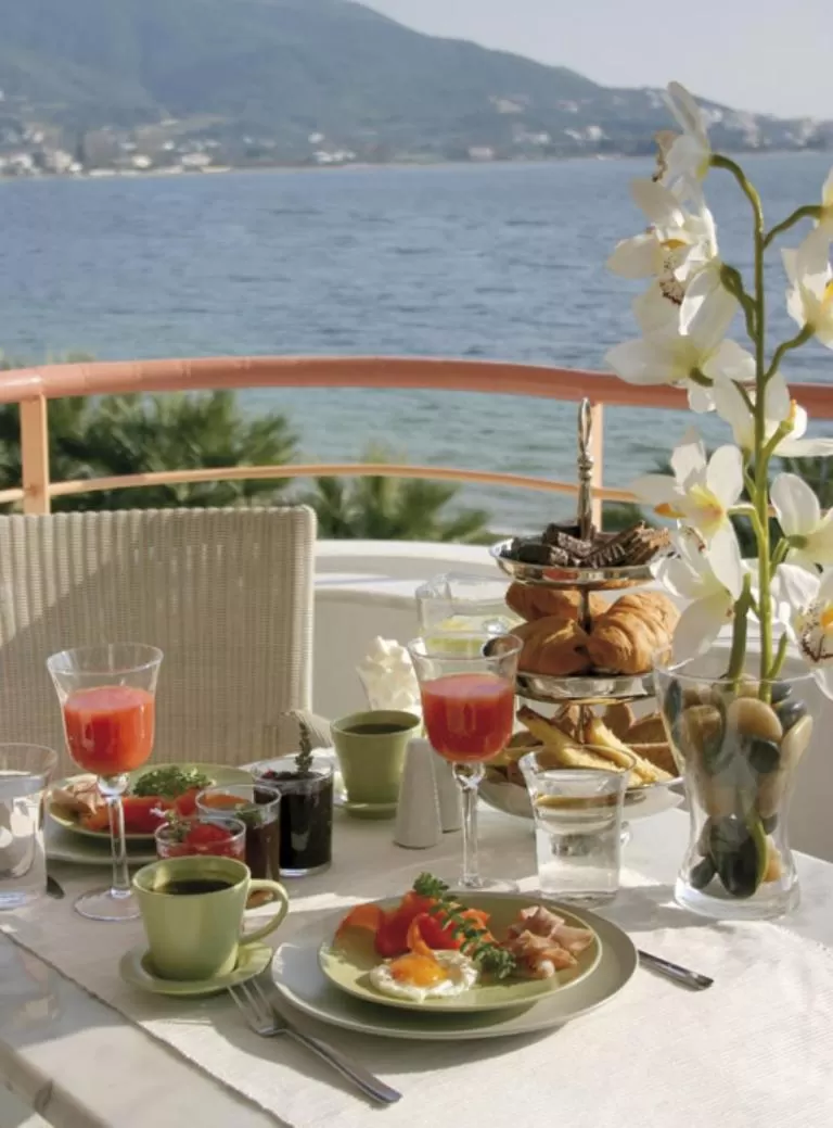 Continental breakfast in Over Sea Rooms & Villas