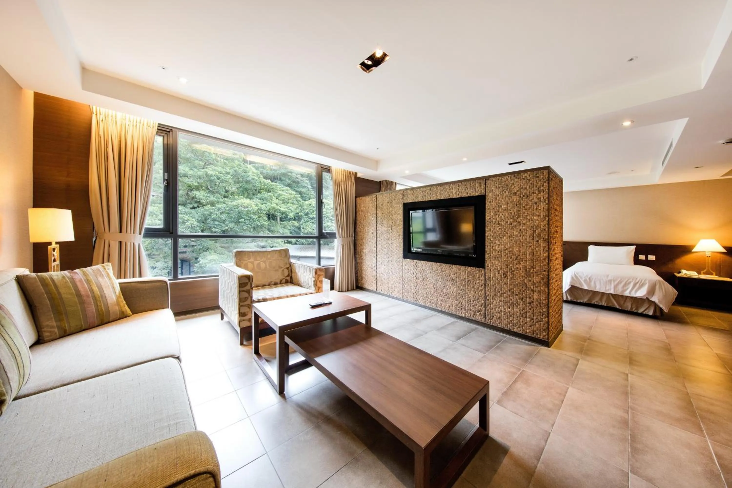 Seating area, Bed in Great Roots Forestry Spa Resort