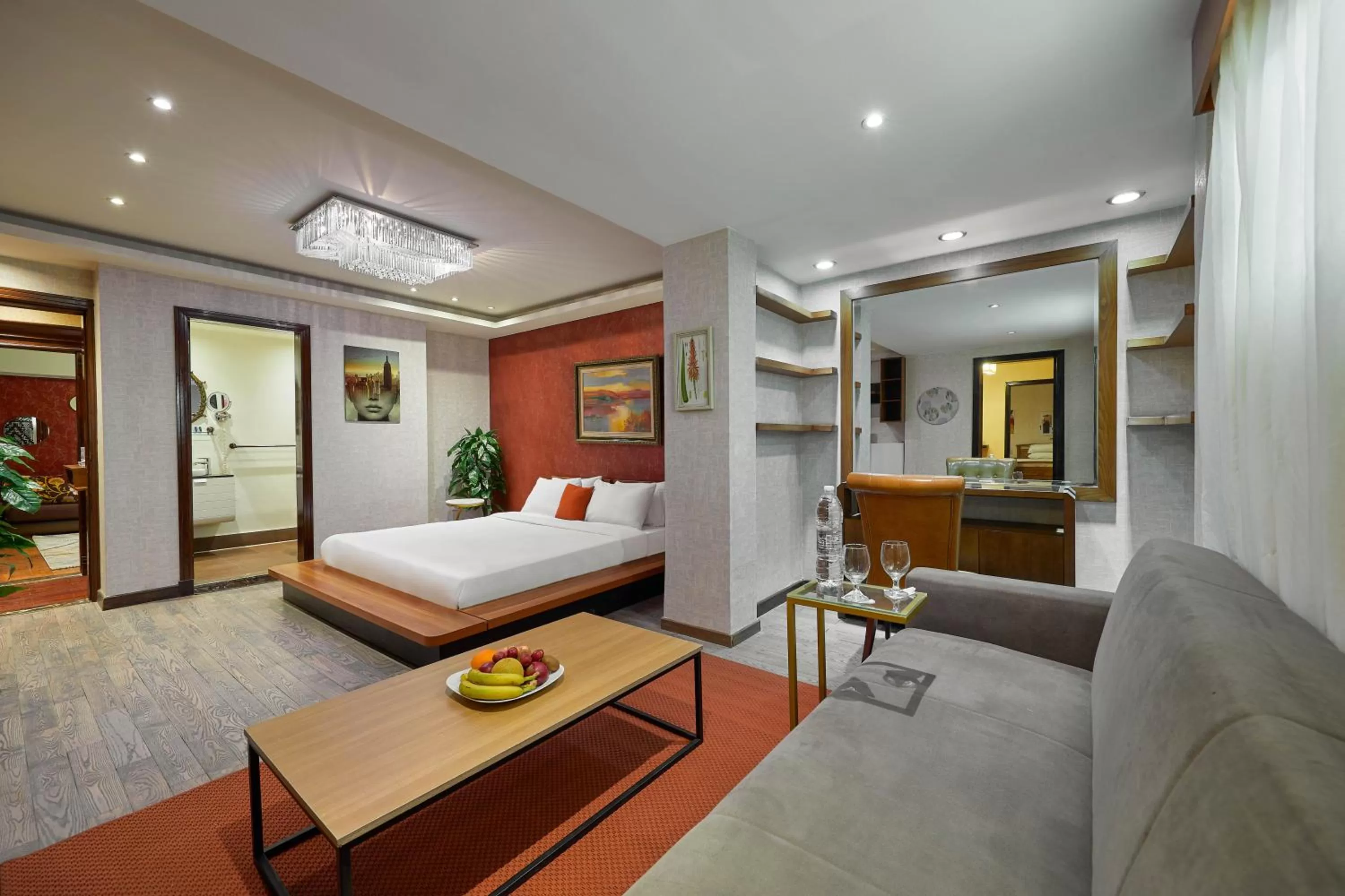 Toilet, Bed in Golden Park Hotel Cairo, Heliopolis