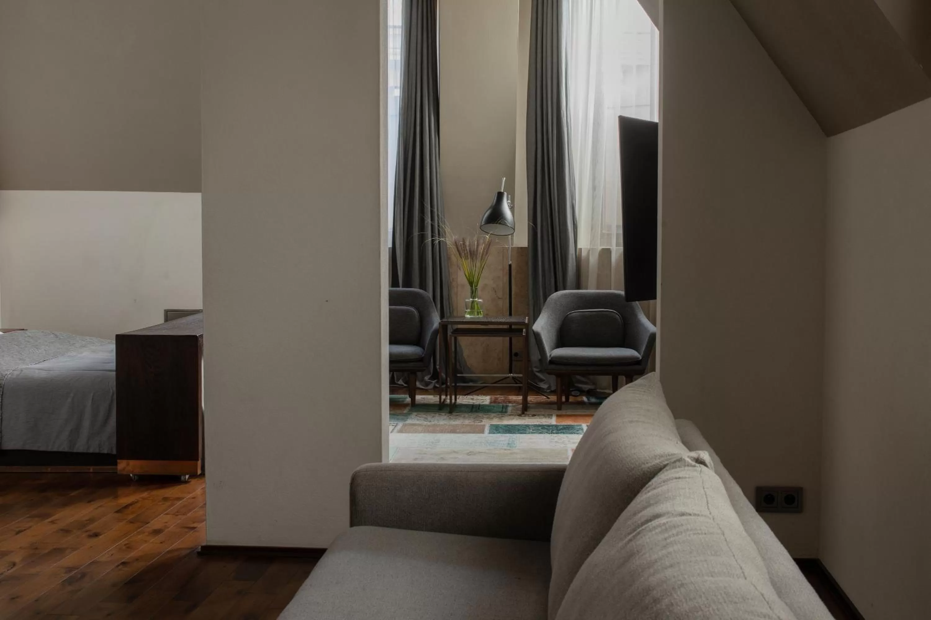 Bed in Hotel Monopol