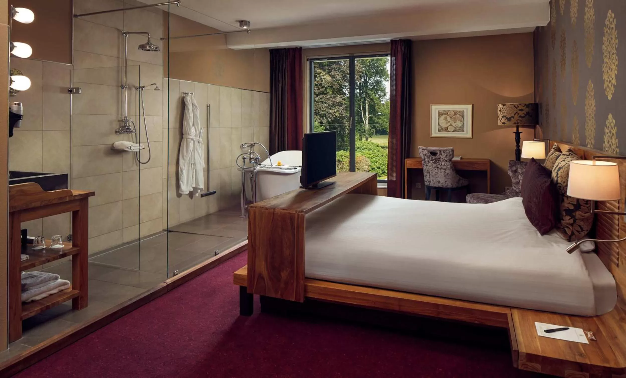 Bedroom, Bed in Landgoed Groot Warnsborn