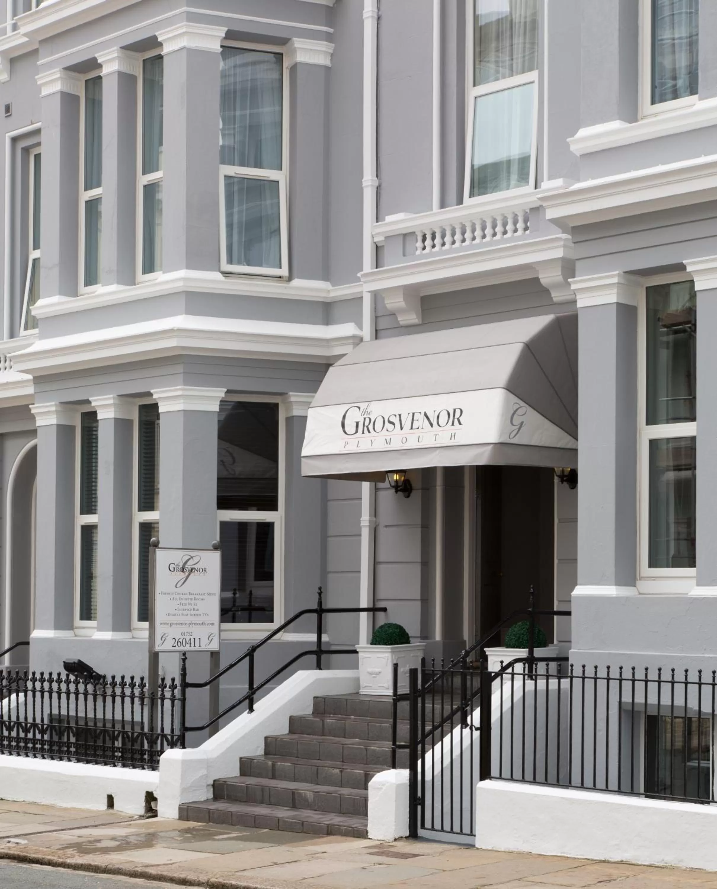 Facade/entrance in The Grosvenor Plymouth