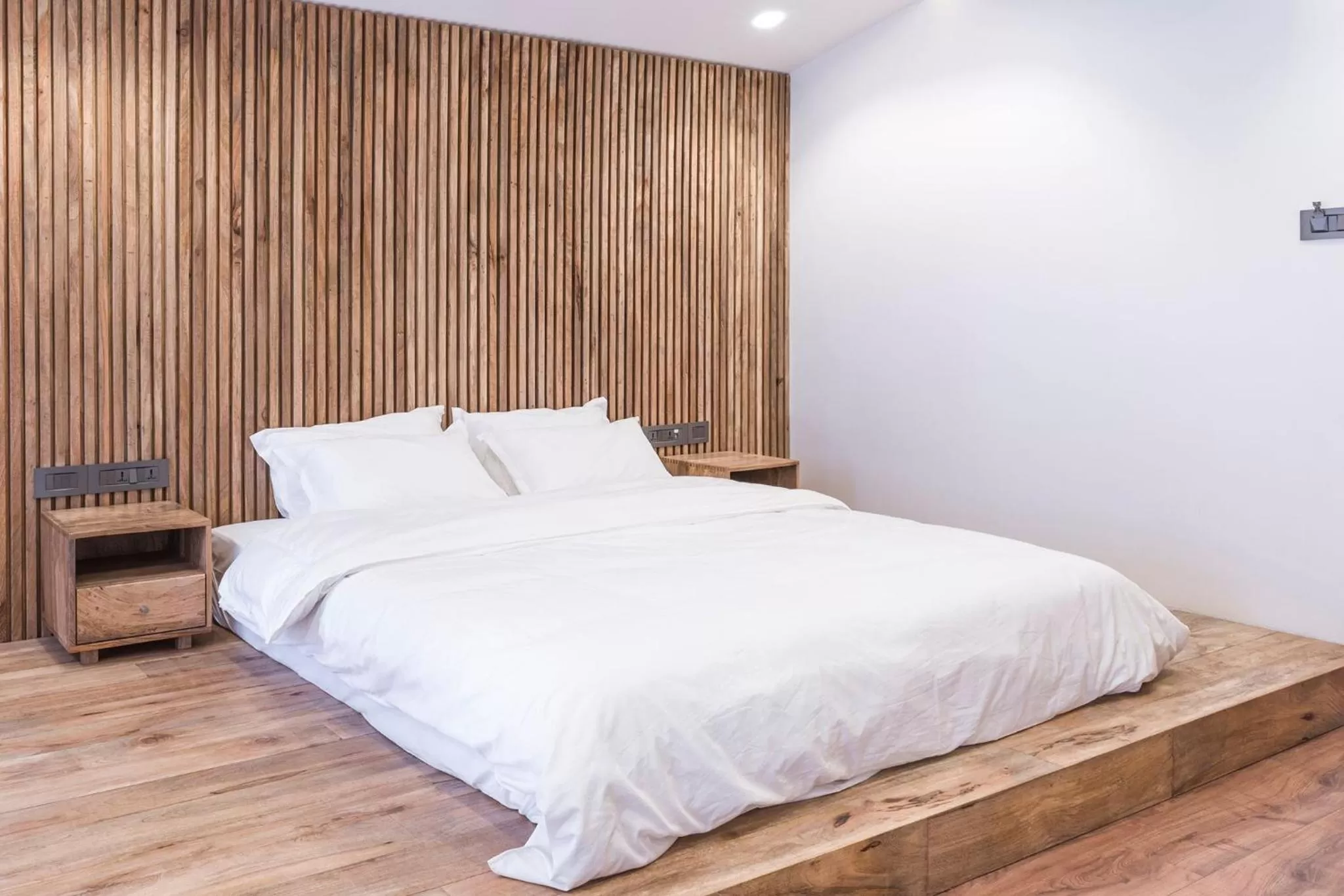 Bed in 9ine Thamel Hotel