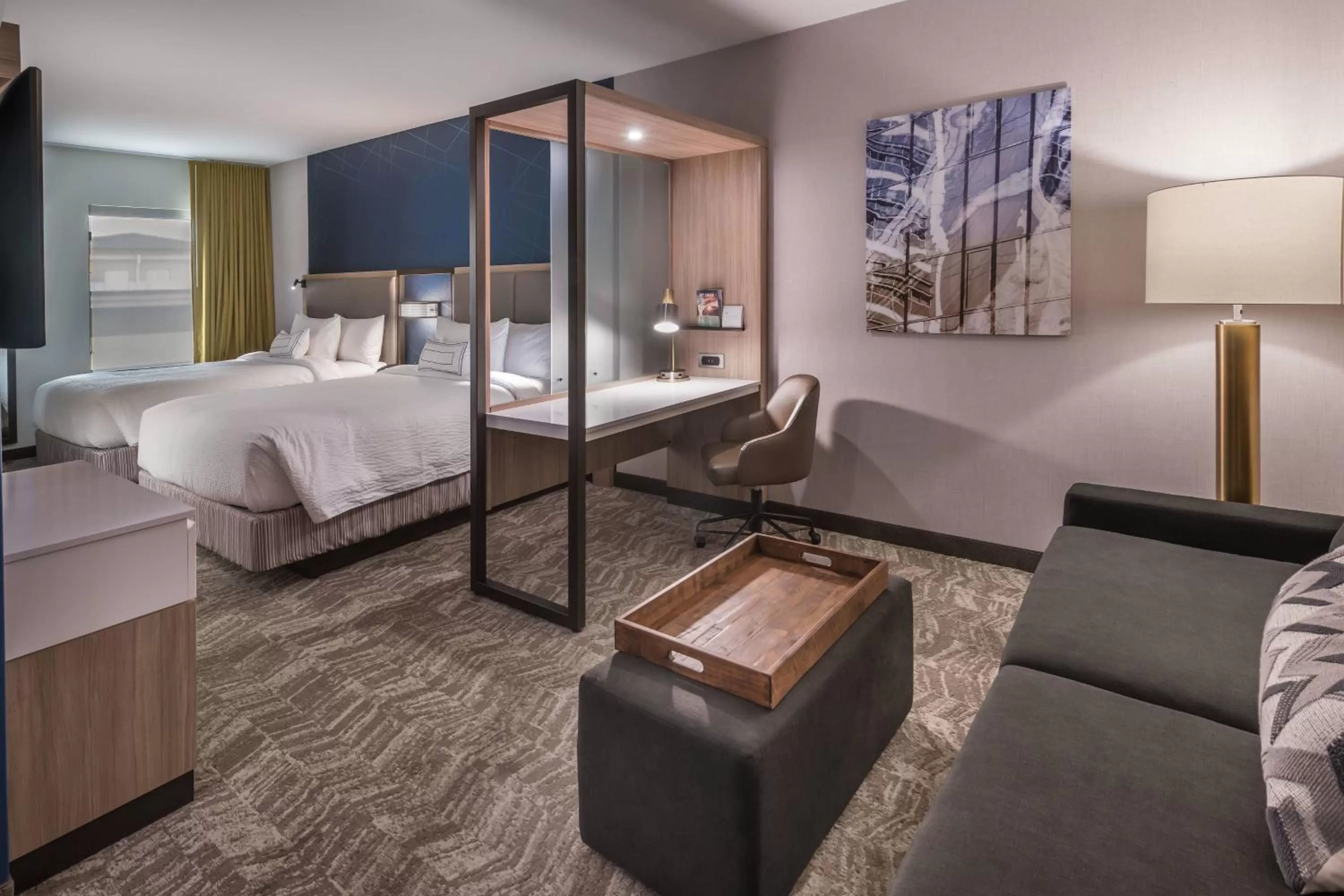 Suite with Two Queen Beds and Sofa Bed - Hearing Accessible in SpringHill Suites by Marriott Reno