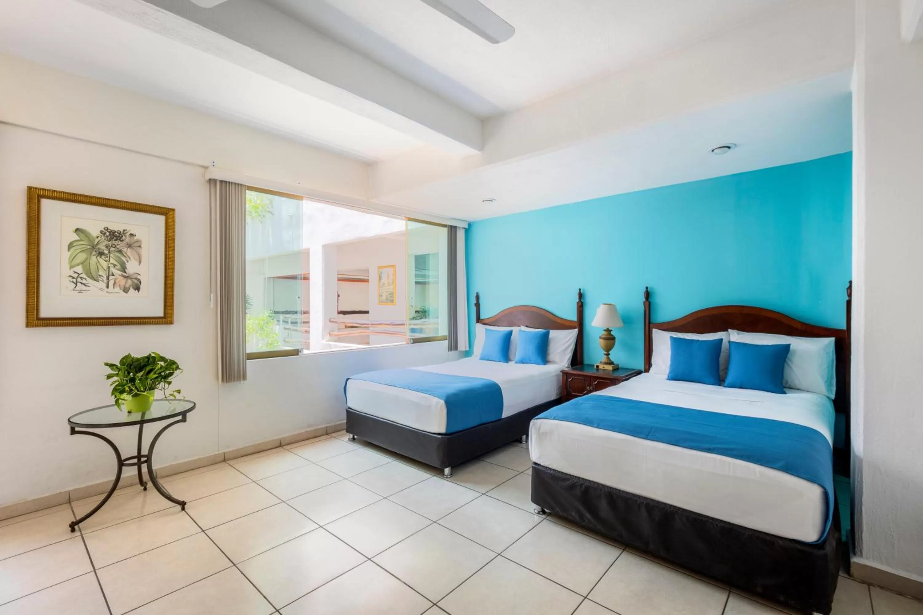 Bed in Hotel Pueblito Vallarta