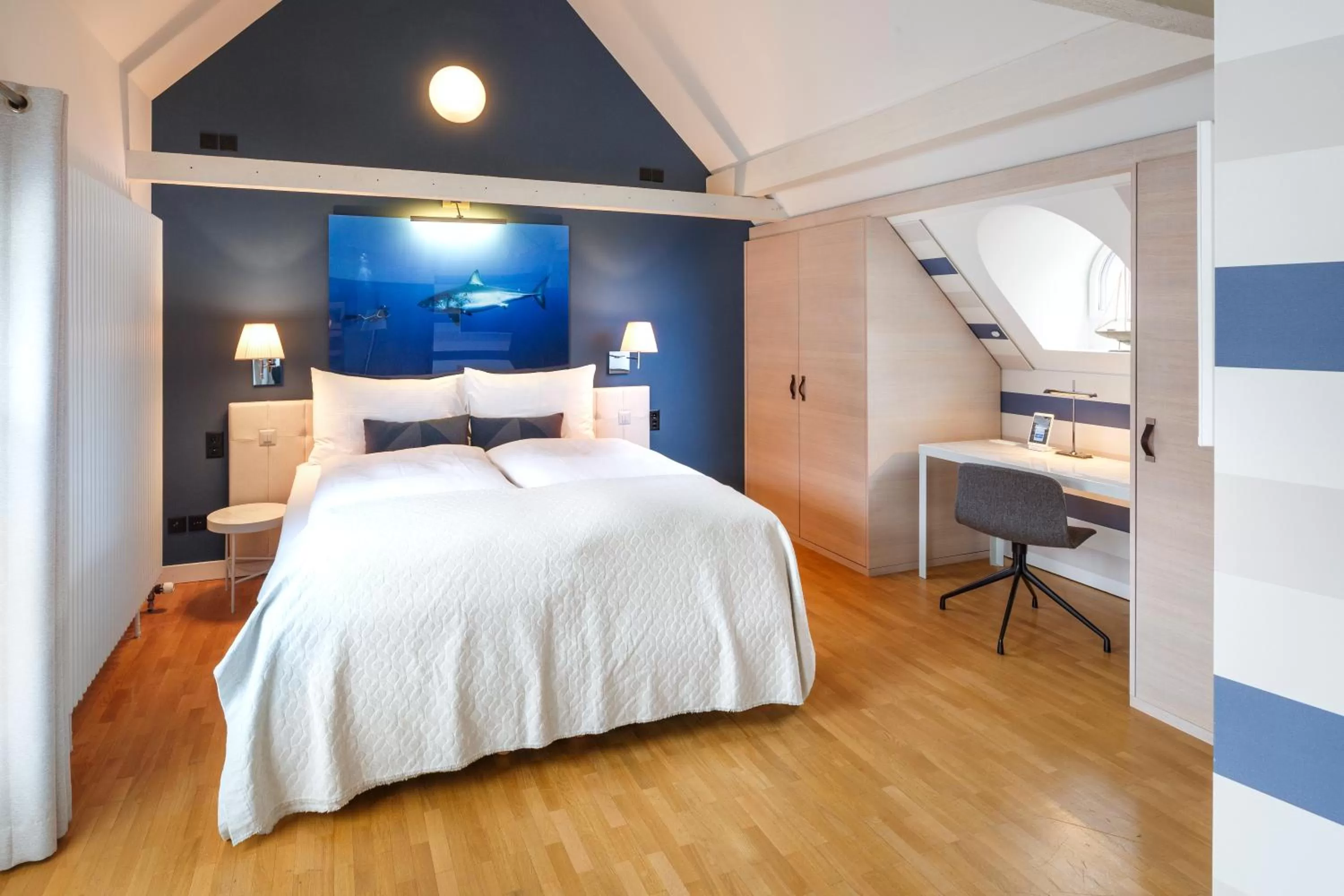 Bedroom, Bed in Hotel Seehof