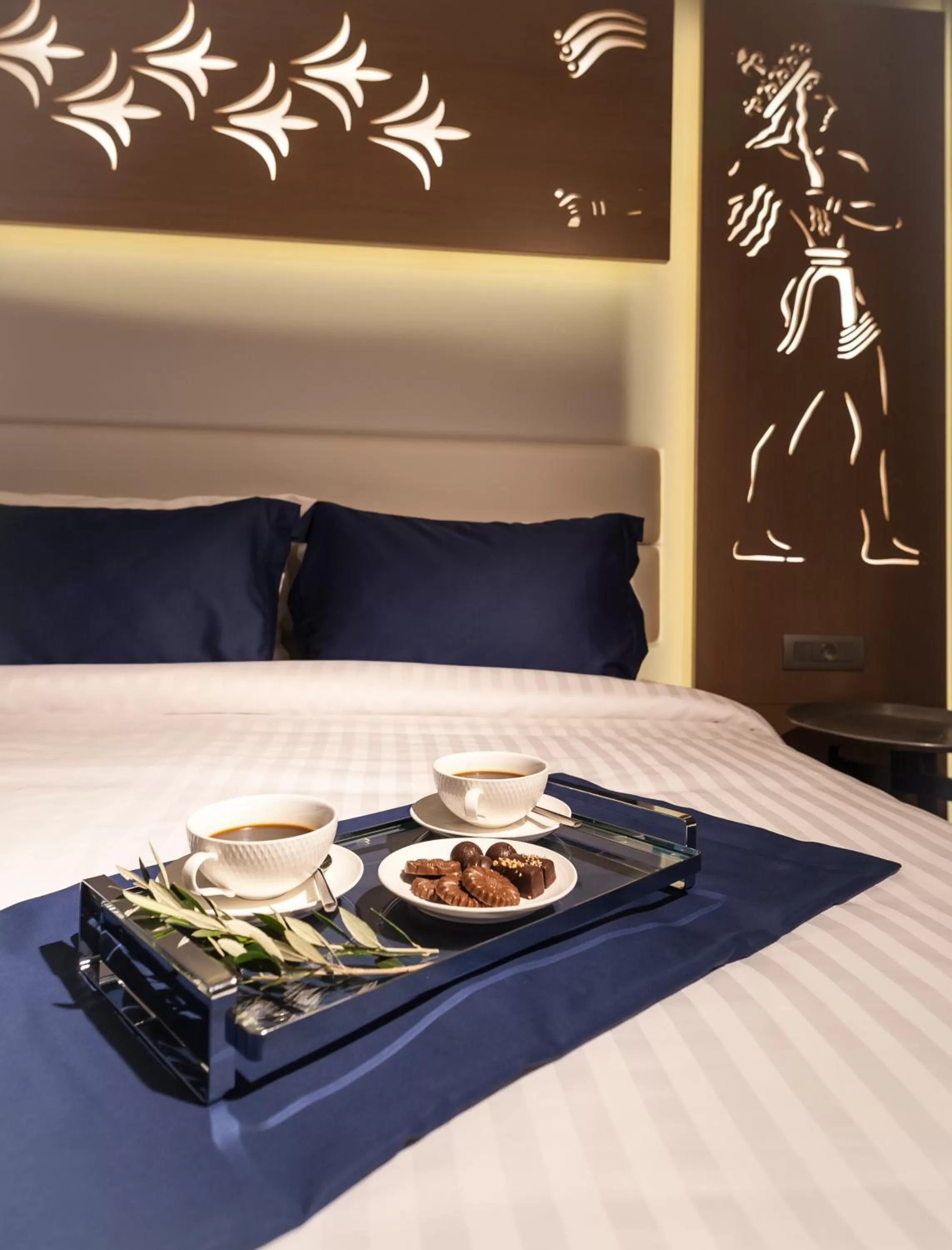 Decorative detail, Bed in Lavris City Suites