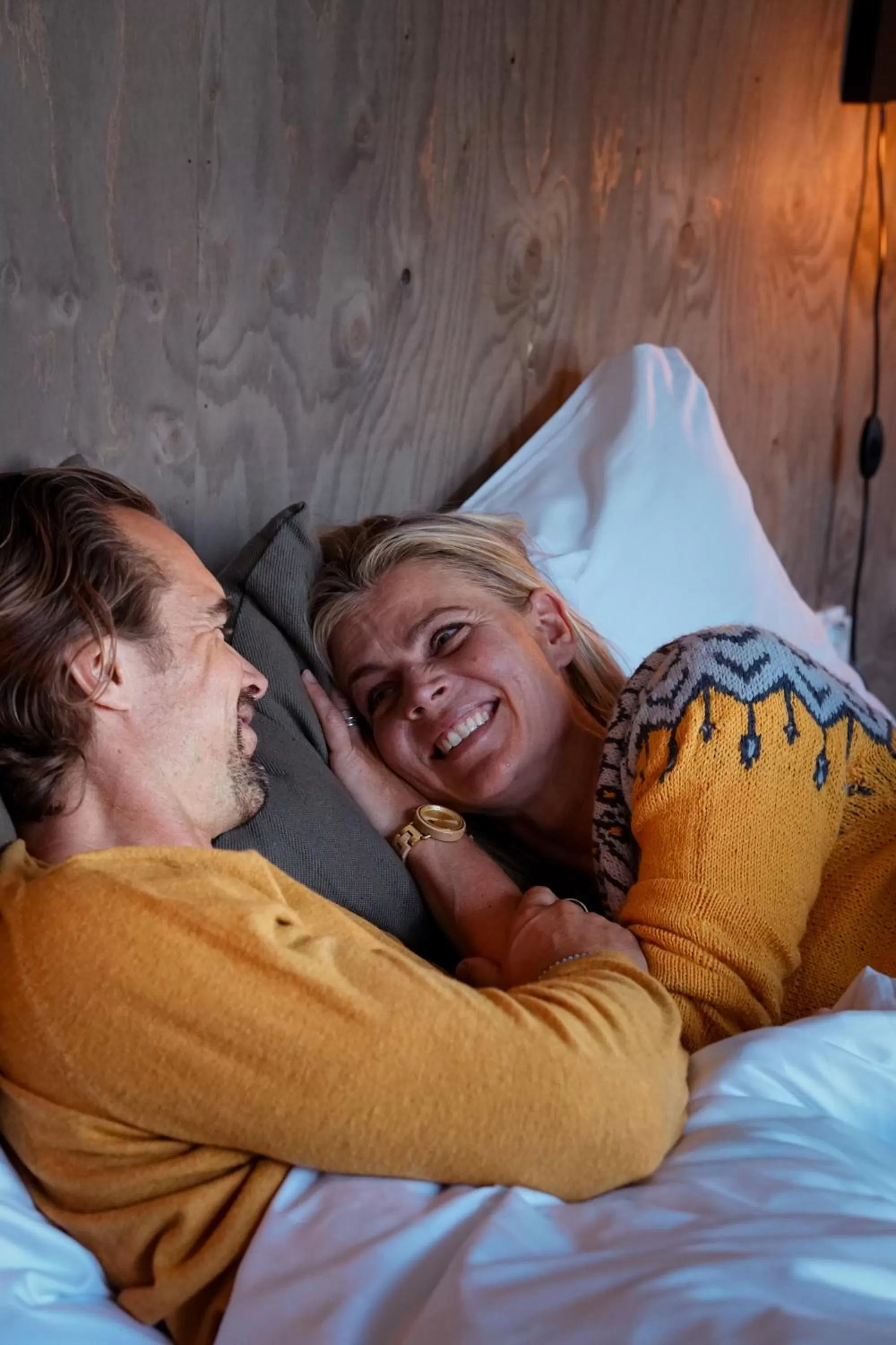 Bed in Haltia Lake Lodge nature boutique hotel & glamping