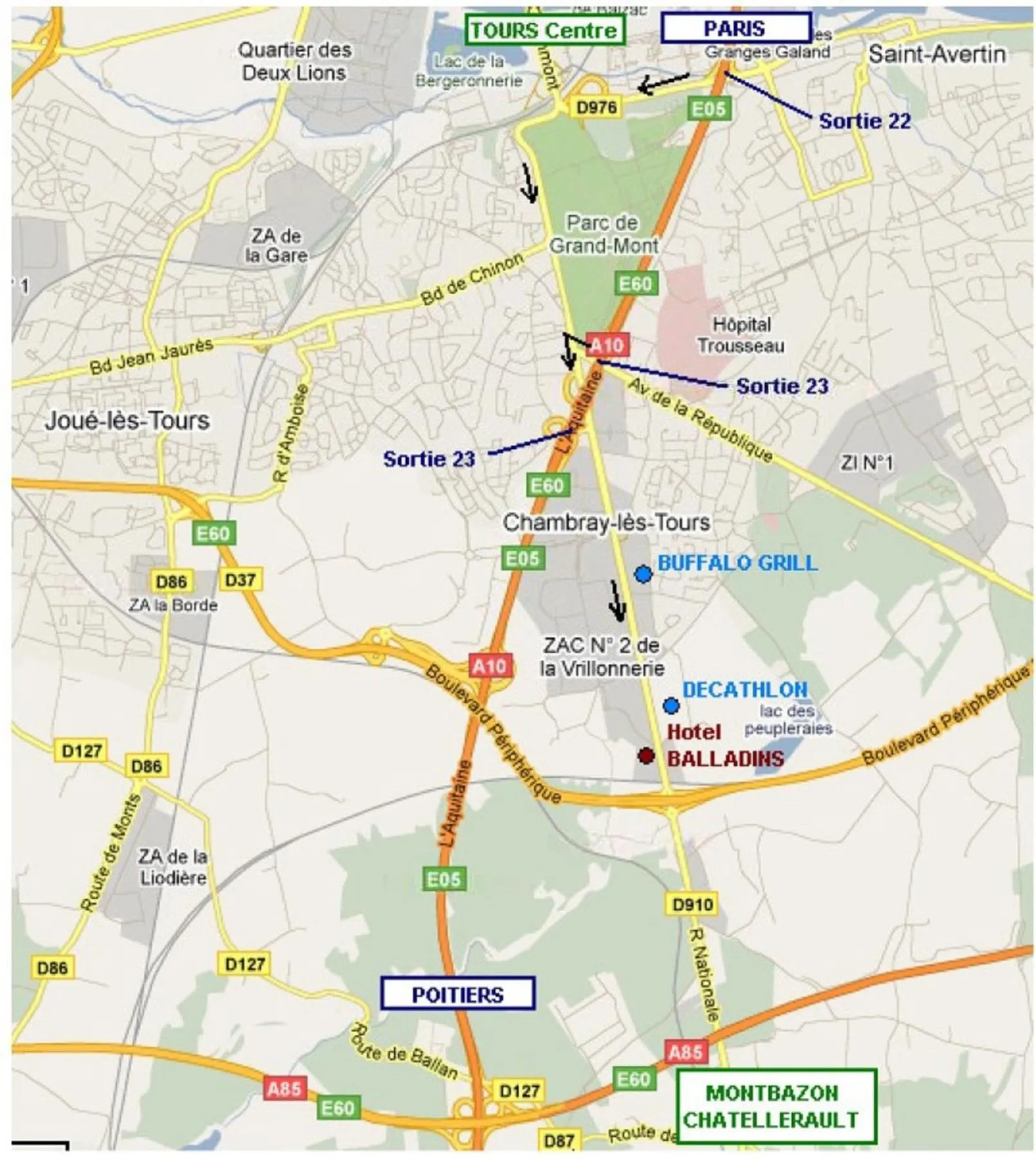 Property building in initial by balladins Tours Sud