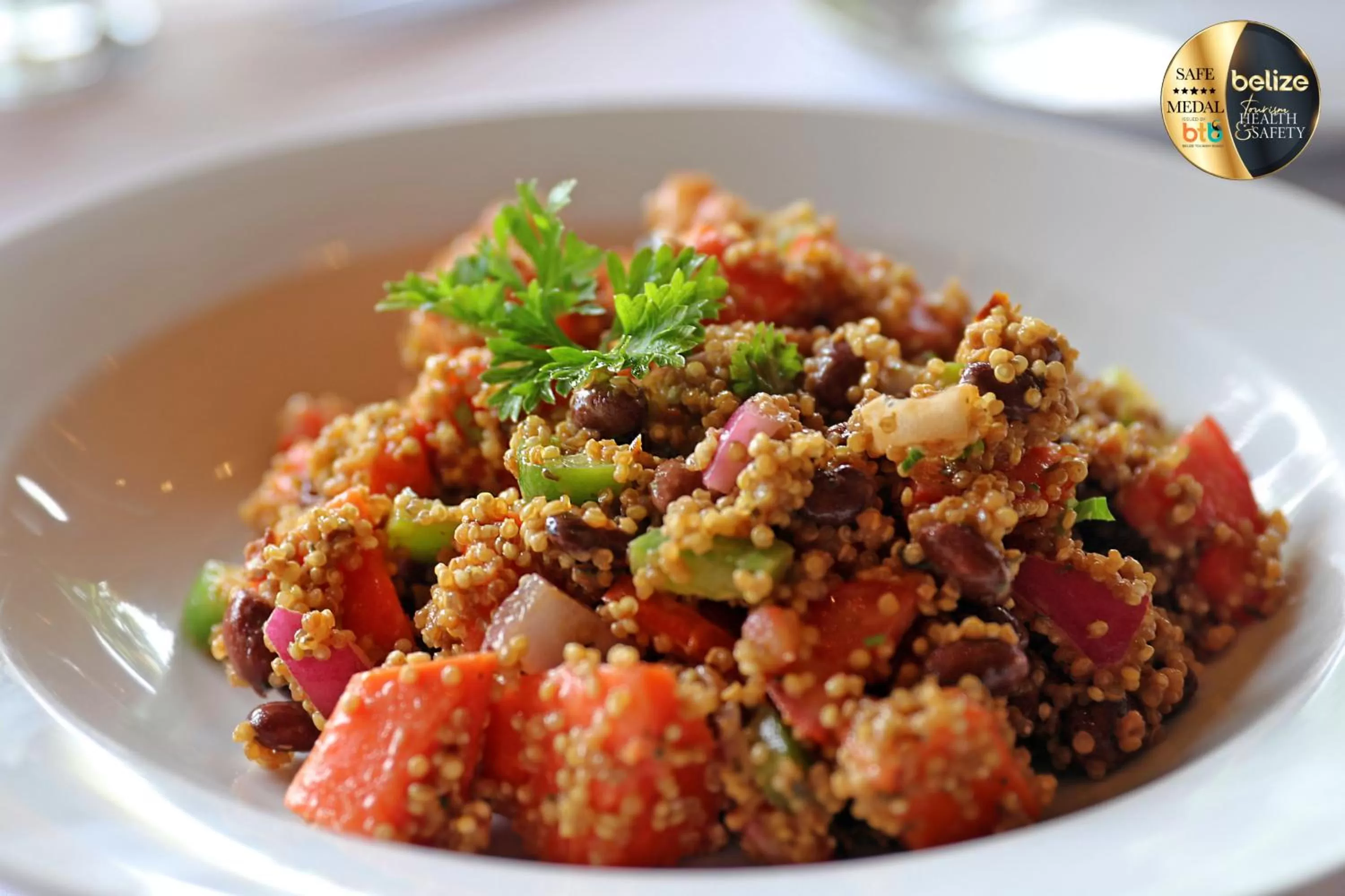 Food close-up in Portofino Beach Resort-An Authentic Island Escape!