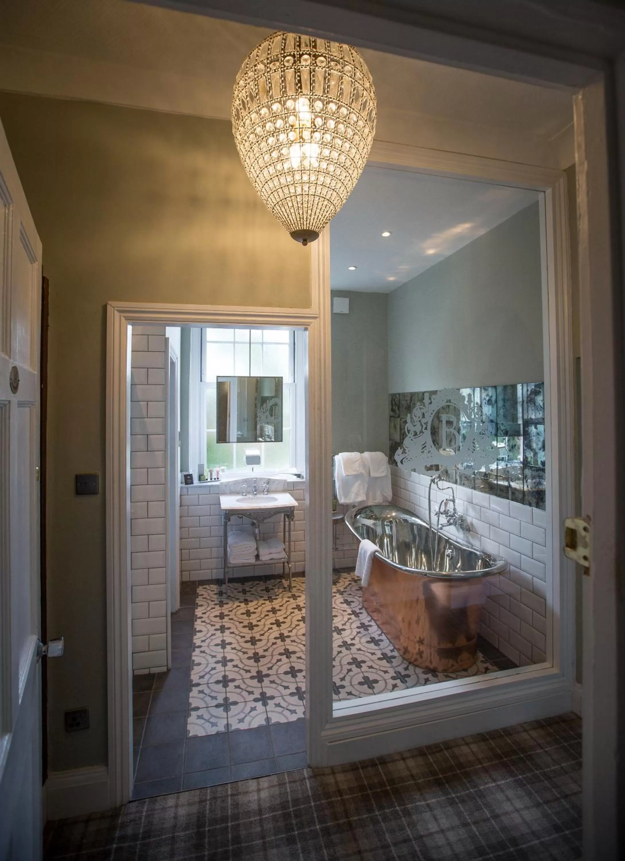 Bathroom, Bed in Bowburn Hall Hotel